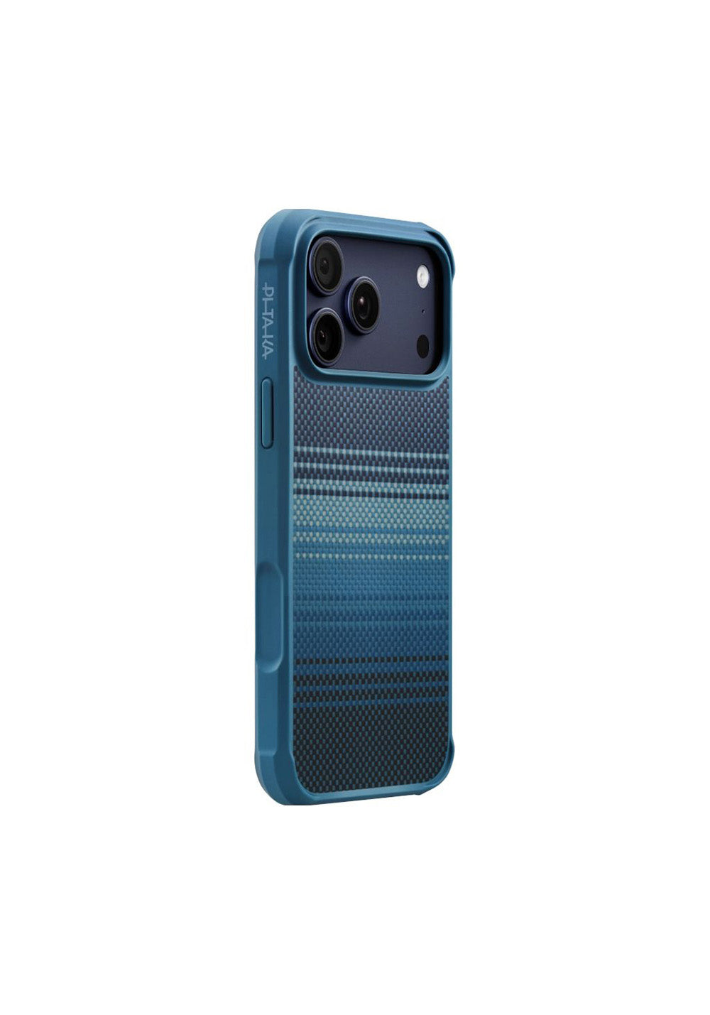 Apple iPhone 17 Pro Kılıf Manyetik Şarj Uyumlu Pitaka Tactile Woven Sunset-Moonrise Aramid Pro Guard Serisi Karbon Kapak
