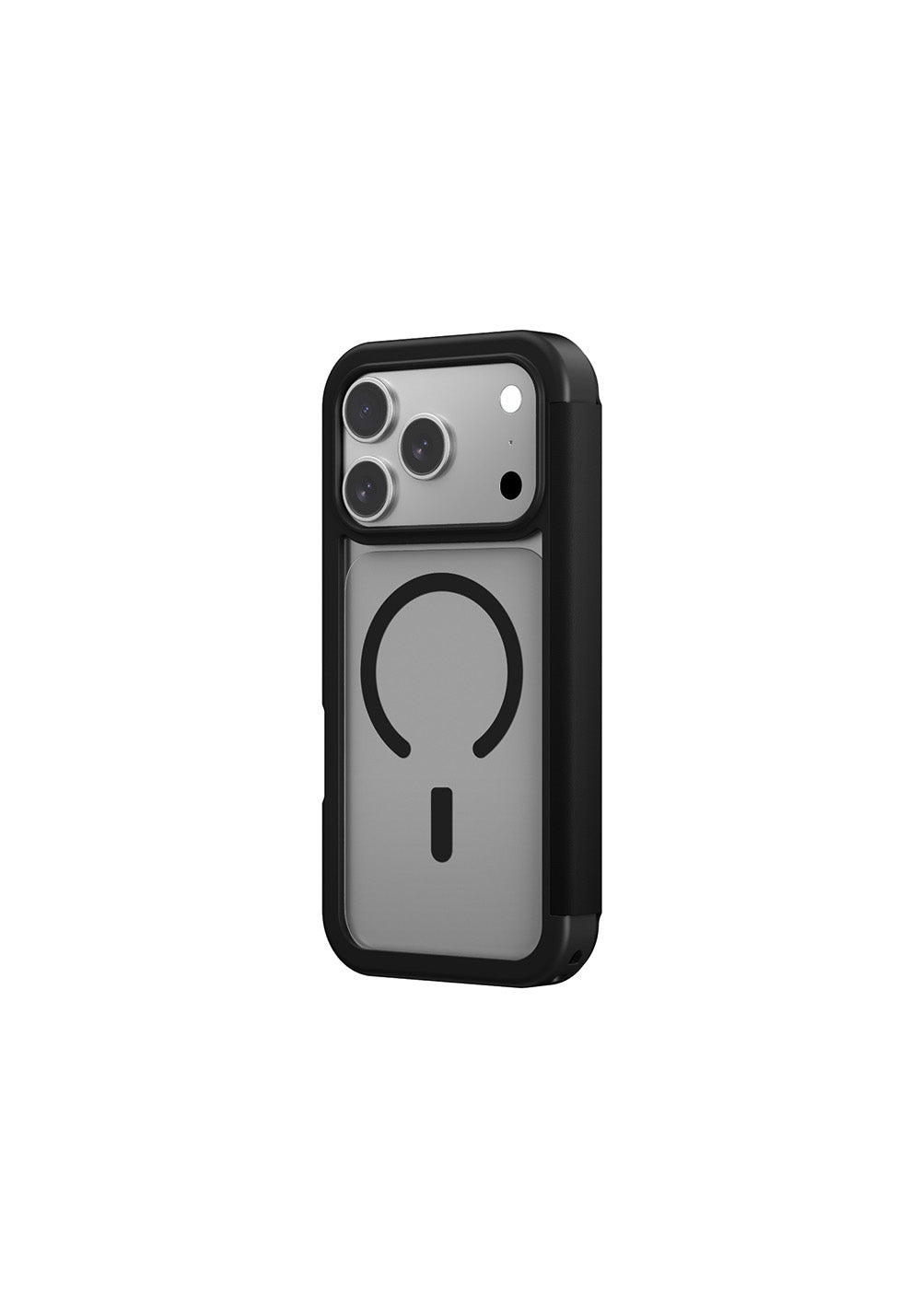 Apple iPhone 17 Pro Max PU Kartlıklı Kapaklı Amazingthing Glamour Foilo Serisi Kılıf