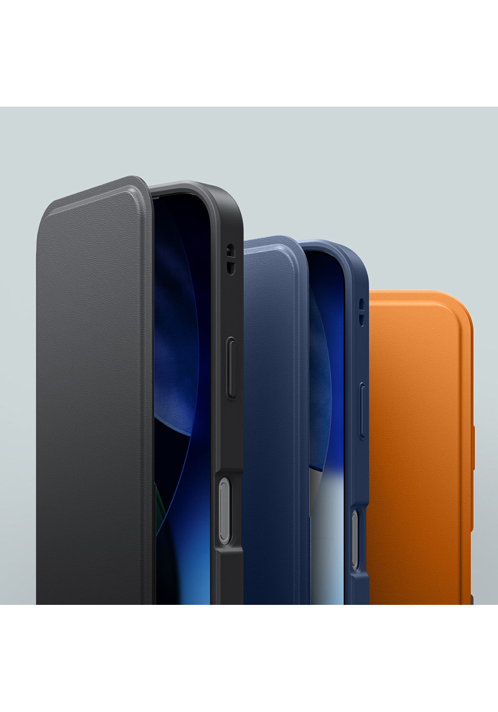 Apple iPhone 17 Pro Max PU Kartlıklı Kapaklı Amazingthing Glamour Foilo Serisi Kılıf