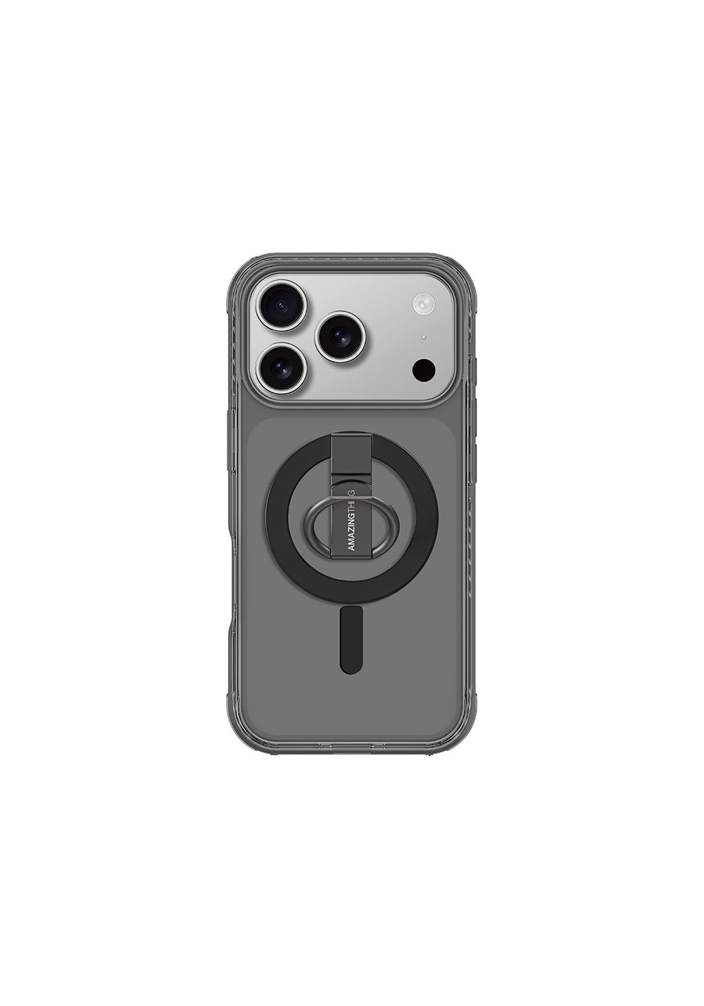Apple iPhone 17 Pro Max Kılıf Manyetik Şarj Uyumlu Yüzük Standlı Amazingthing Titan Pro Serisi Kapak