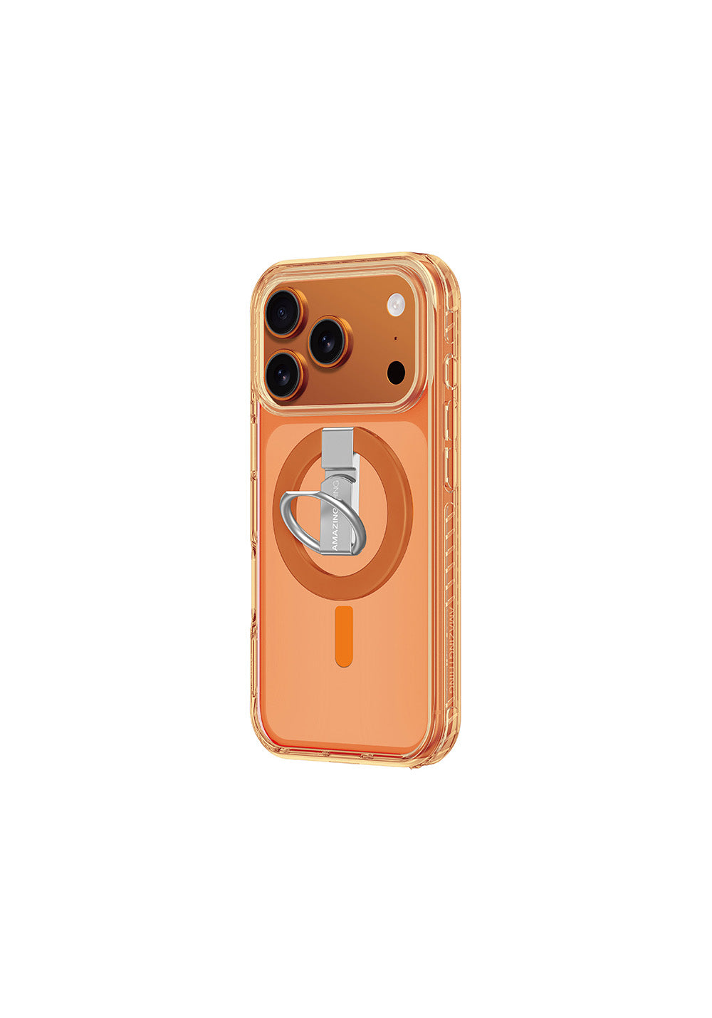 Apple iPhone 17 Pro Max Kılıf Manyetik Şarj Uyumlu Yüzük Standlı Amazingthing Titan Pro Serisi Kapak