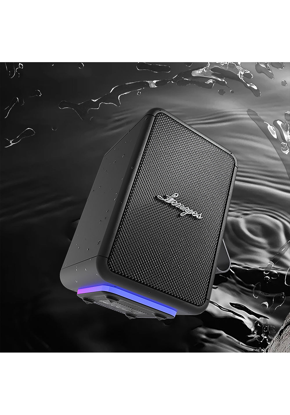 Lenyes S874 Su Geçirmez Özellikli RGB Işıklı Askılı Taşınabilir TWS Bluetooth Hoparlör v5.3