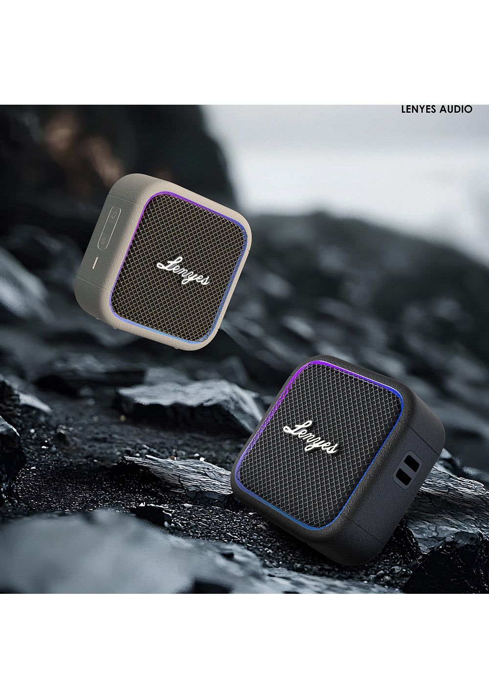 Lenyes S890 Su Geçirmez Özellikli RGB Işıklı Askılı Mini OTG-TWS Bluetooth Hoparlör v5.3