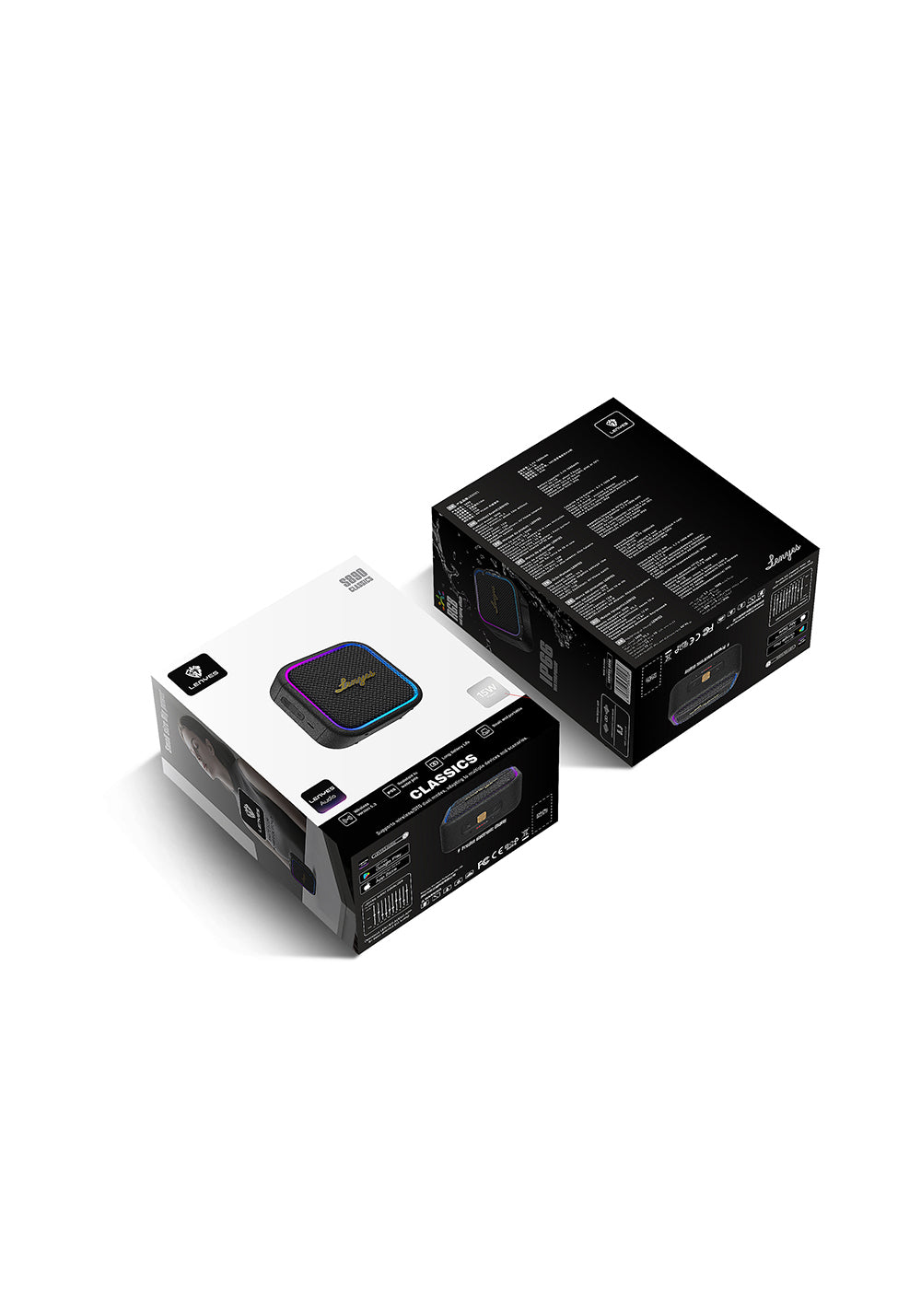 Lenyes S890 Su Geçirmez Özellikli RGB Işıklı Askılı Mini OTG-TWS Bluetooth Hoparlör v5.3