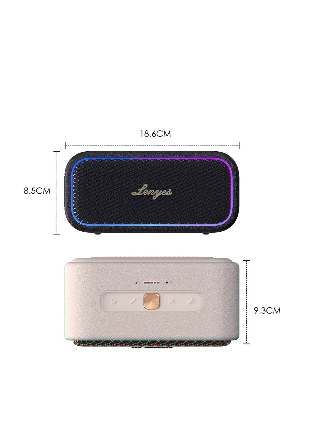 Lenyes S891 RGB Işıklı Taşınabilir Su Geçirmez OTG-TWS Bluetooth Hoparlör v5.3 80W