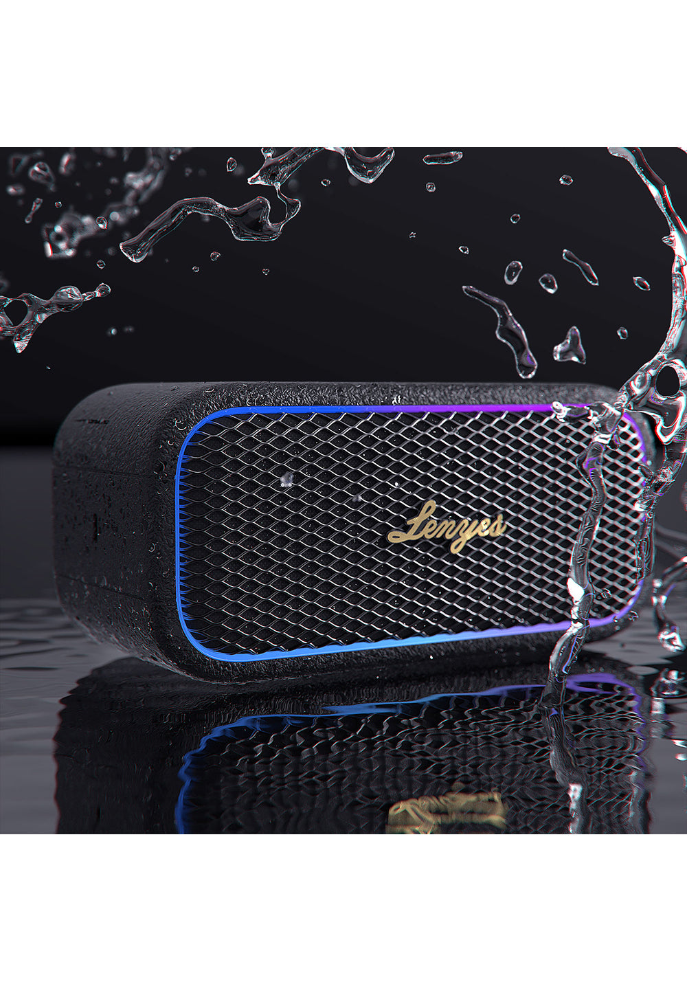 Lenyes S891 RGB Işıklı Taşınabilir Su Geçirmez OTG-TWS Bluetooth Hoparlör v5.3 80W