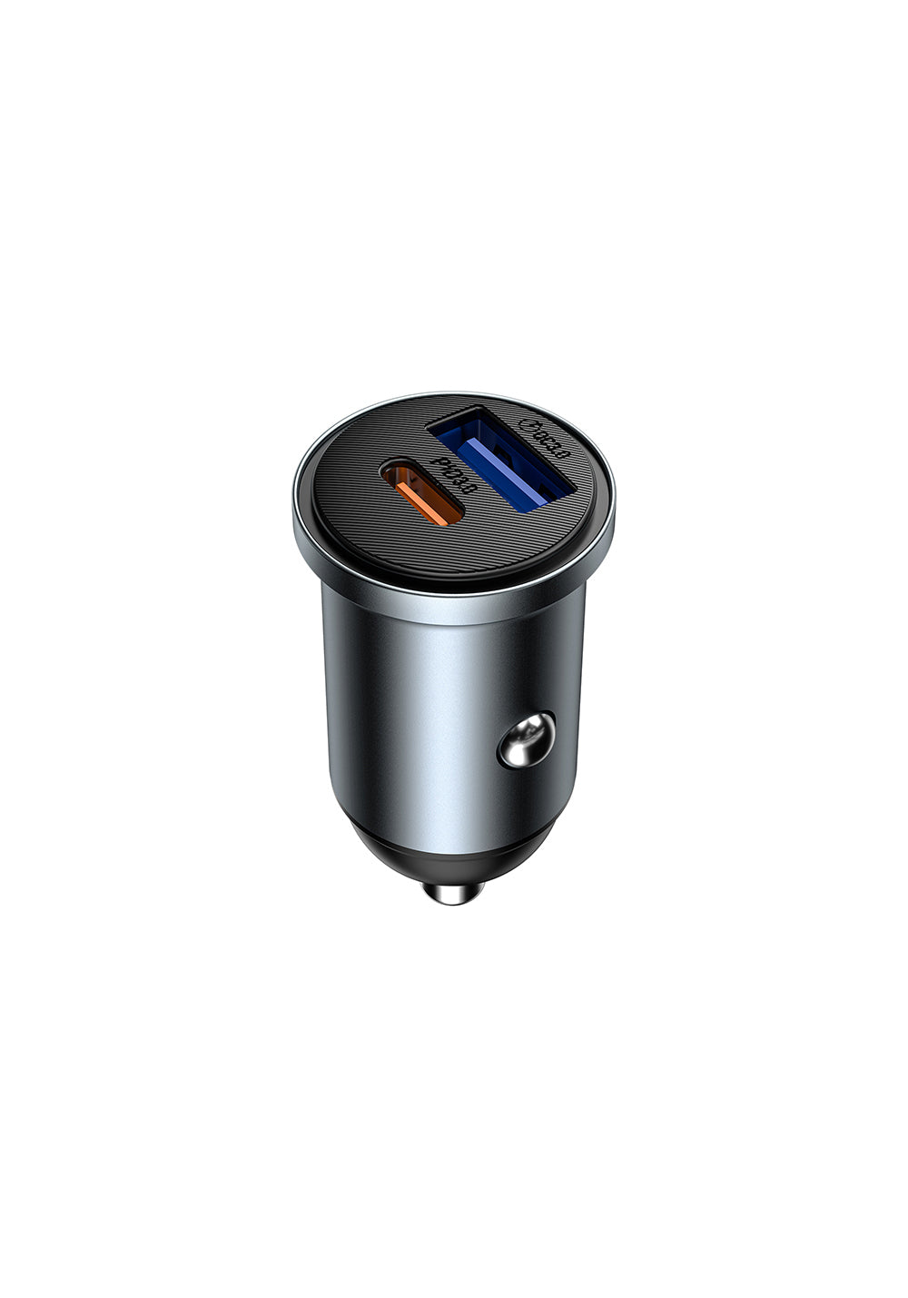 Wiwu Wi-CC030 Nano Lite Serisi Type-C + USB-A Hızlı Şarj Özellikli Akım Korumalı Araç Şarj Aleti PD ve QC3.0 35W