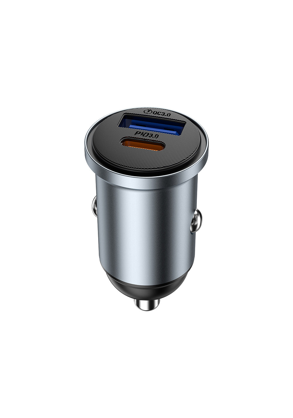 Wiwu Wi-CC030 Nano Lite Serisi Type-C + USB-A Hızlı Şarj Özellikli Akım Korumalı Araç Şarj Aleti PD ve QC3.0 35W