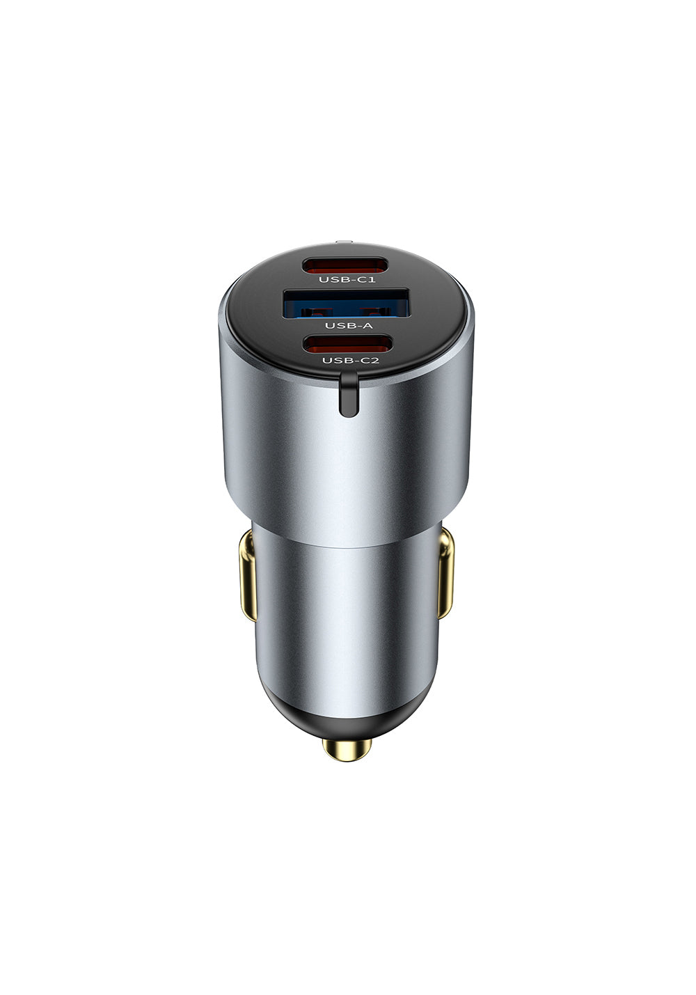 Wiwu Wi-CC032 Nano Pro Serisi Dual Type-C + USB-A Hızlı Şarj Özellikli Akım Korumalı Araç Şarj Aleti PD VE QC3.0 60W