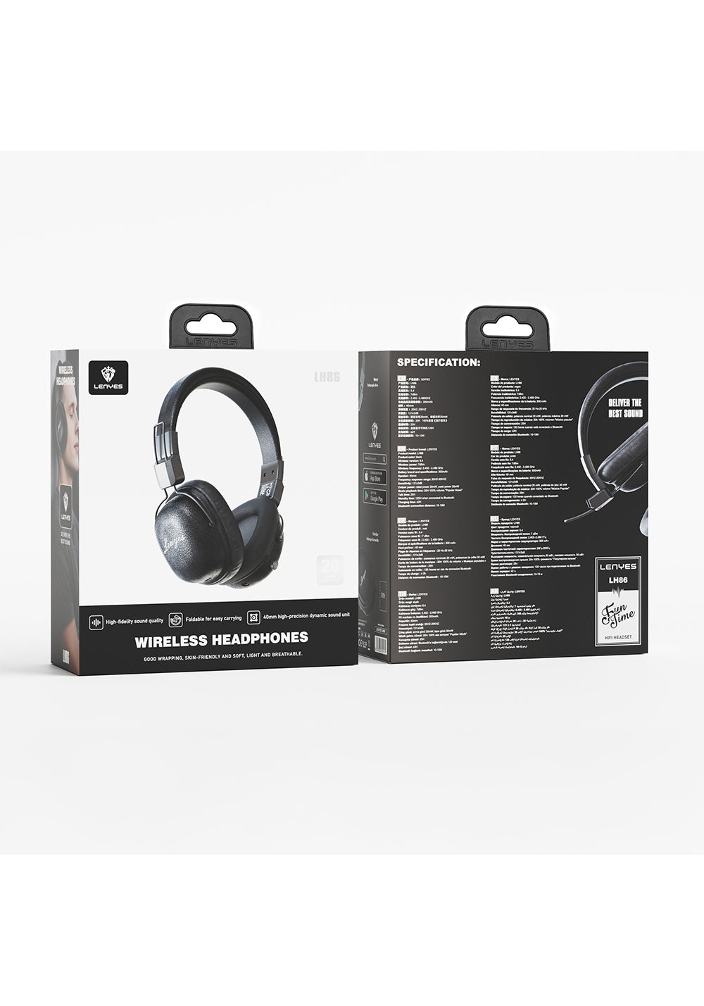 Lenyes LH86 Hi-Fi Ses Kaliteli Kulak Üstü Bluetooth Kulaklık v5.4