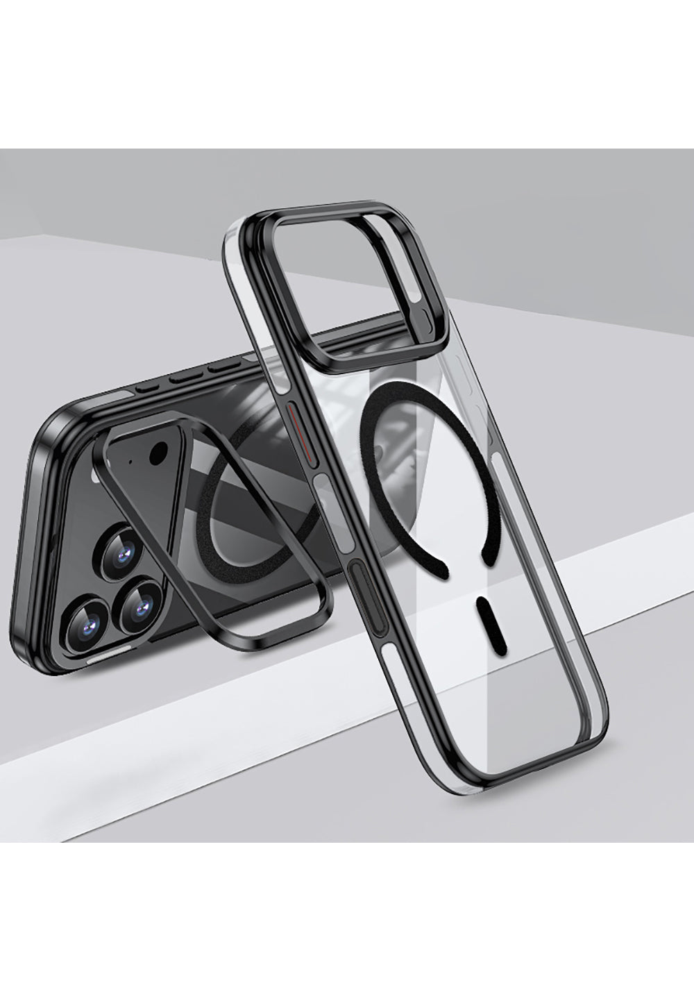 Apple iPhone 17 Pro Kılıf Manyetik Şarj Uyumlu Wlons Standlı Efsane Kapak