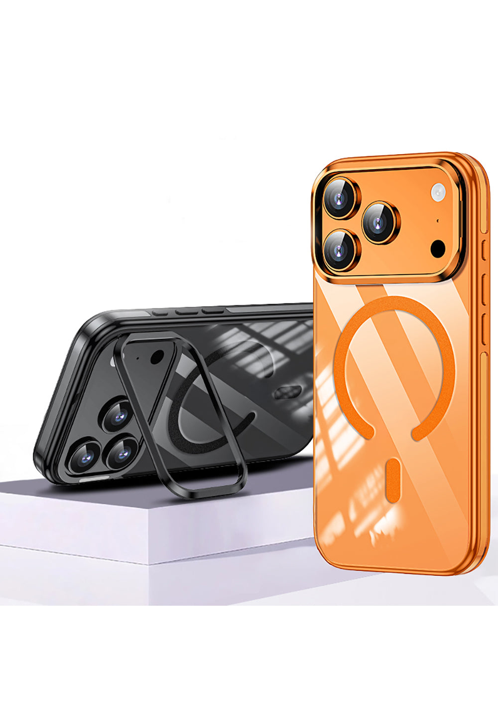 Apple iPhone 17 Pro Kılıf Manyetik Şarj Uyumlu Wlons Standlı Efsane Kapak