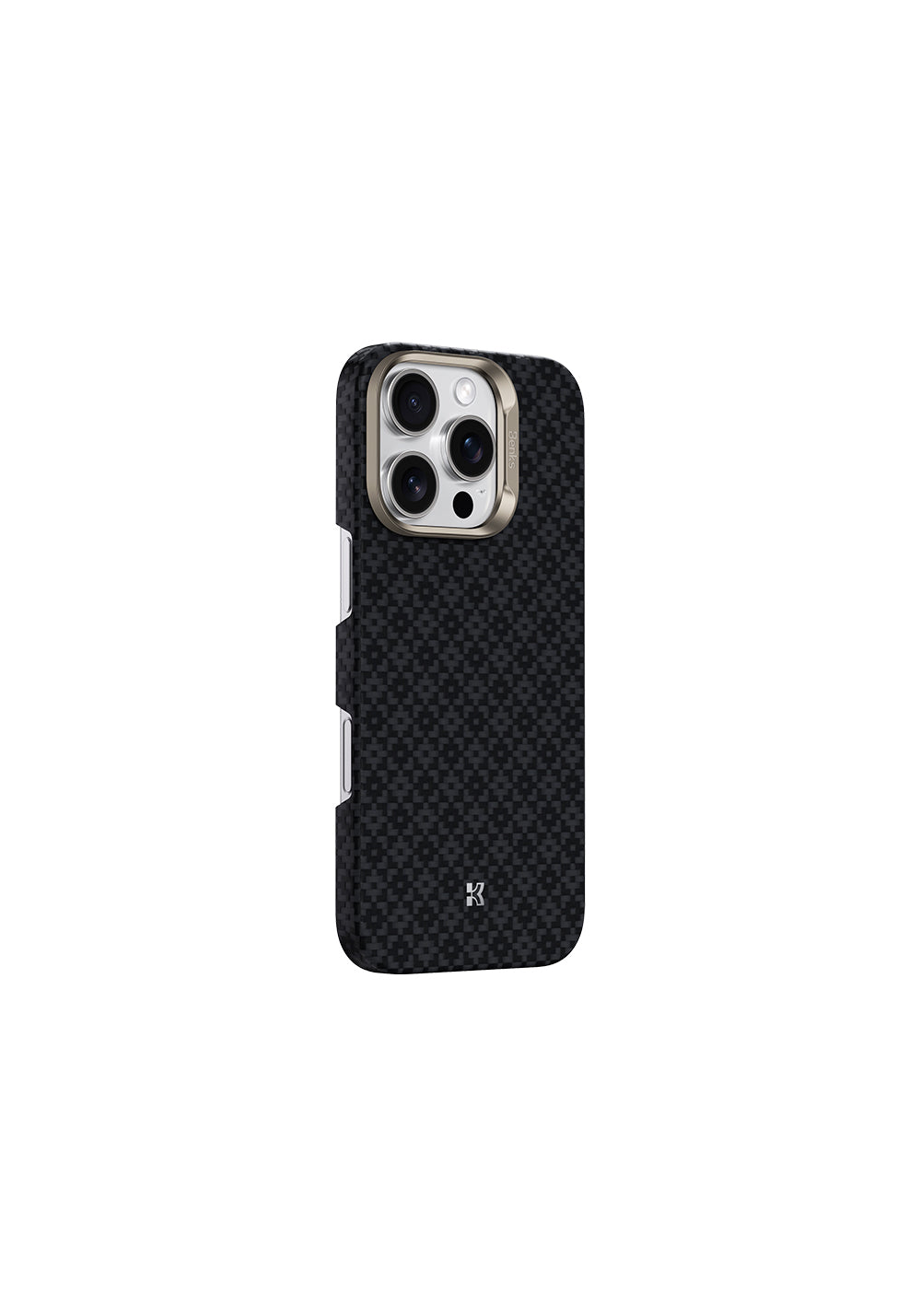 Apple iPhone 16 Pro Max Kılıf M-Safe Şarj Özellikli Benks ArmorAir ArmorGrid Serisi Kevlar Karbon Kapak