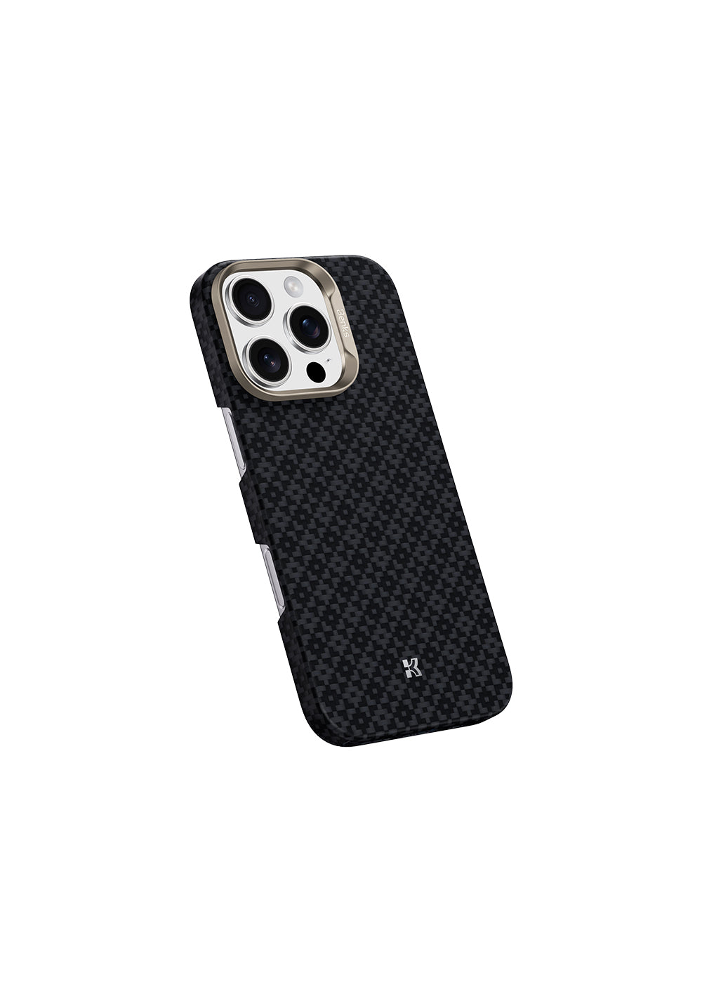 Apple iPhone 16 Pro Max Kılıf M-Safe Şarj Özellikli Benks ArmorAir ArmorGrid Serisi Kevlar Karbon Kapak