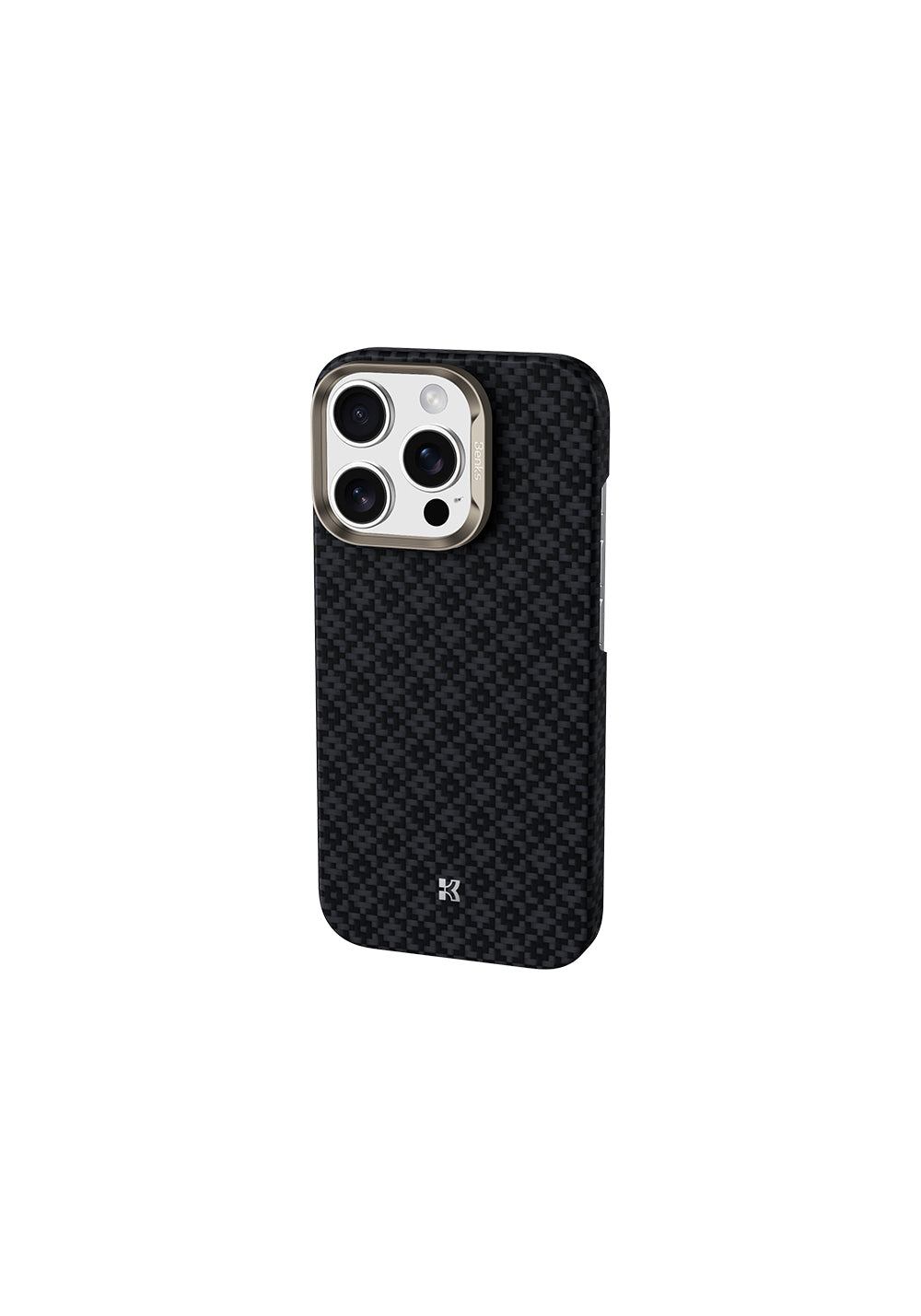 Apple iPhone 16 Pro Max Kılıf M-Safe Şarj Özellikli Benks ArmorAir ArmorGrid Serisi Kevlar Karbon Kapak