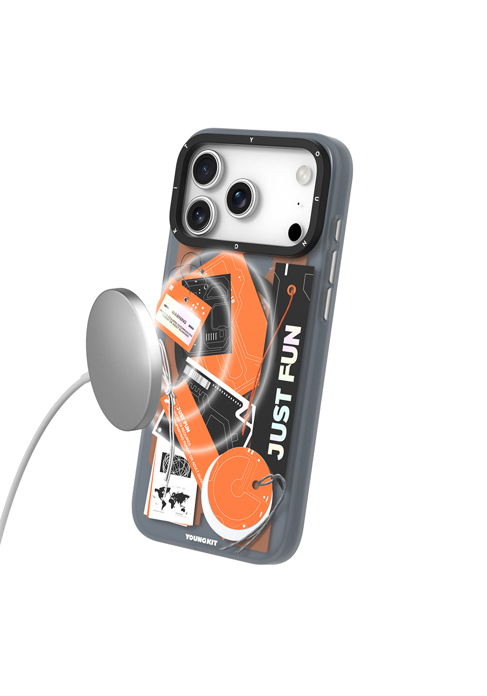 Apple iPhone 17 Pro Kılıf M-Safe Şarj Özellikli Youngkit Different Dimension Serisi Kapak