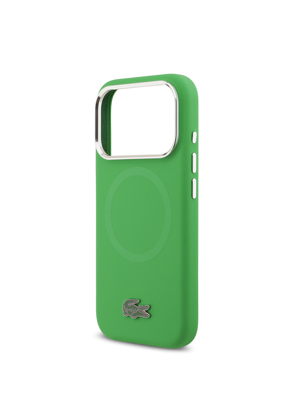 Apple iPhone 17 Pro Kılıf Lacoste Orijinal Lisanslı Manyetik Şarj Uyumlu İkonik Logolu Metal Kamera Çerçeveli Silikon Kapak