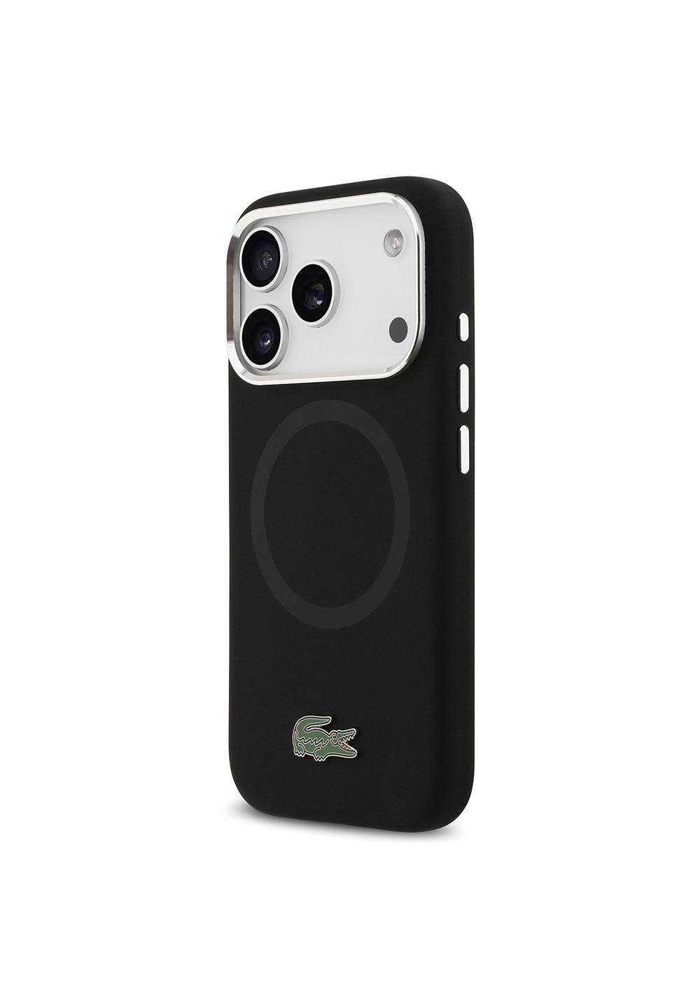 Apple iPhone 17 Pro Kılıf Lacoste Orijinal Lisanslı Manyetik Şarj Uyumlu İkonik Logolu Metal Kamera Çerçeveli Silikon Kapak