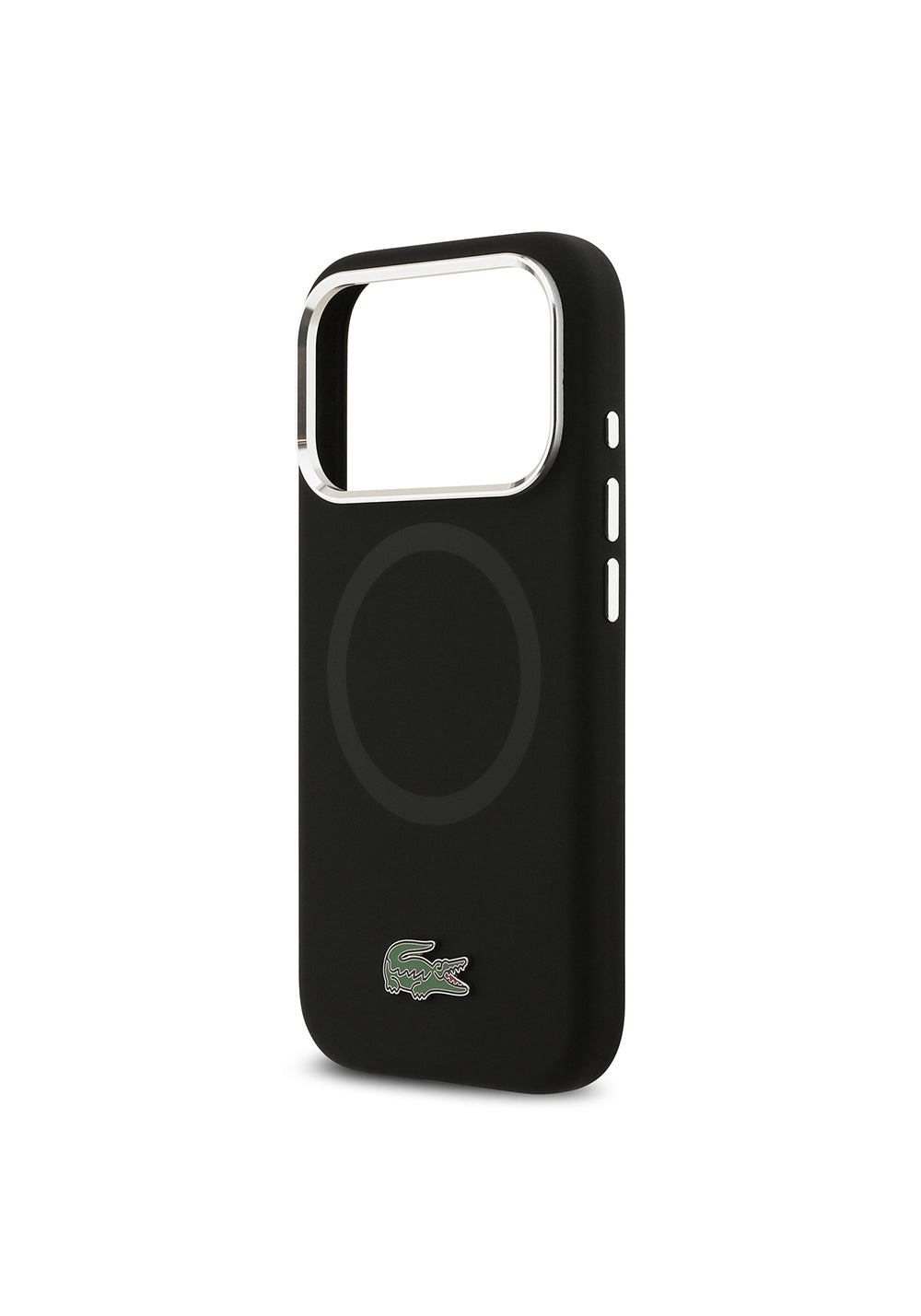 Apple iPhone 17 Pro Kılıf Lacoste Orijinal Lisanslı Manyetik Şarj Uyumlu İkonik Logolu Metal Kamera Çerçeveli Silikon Kapak
