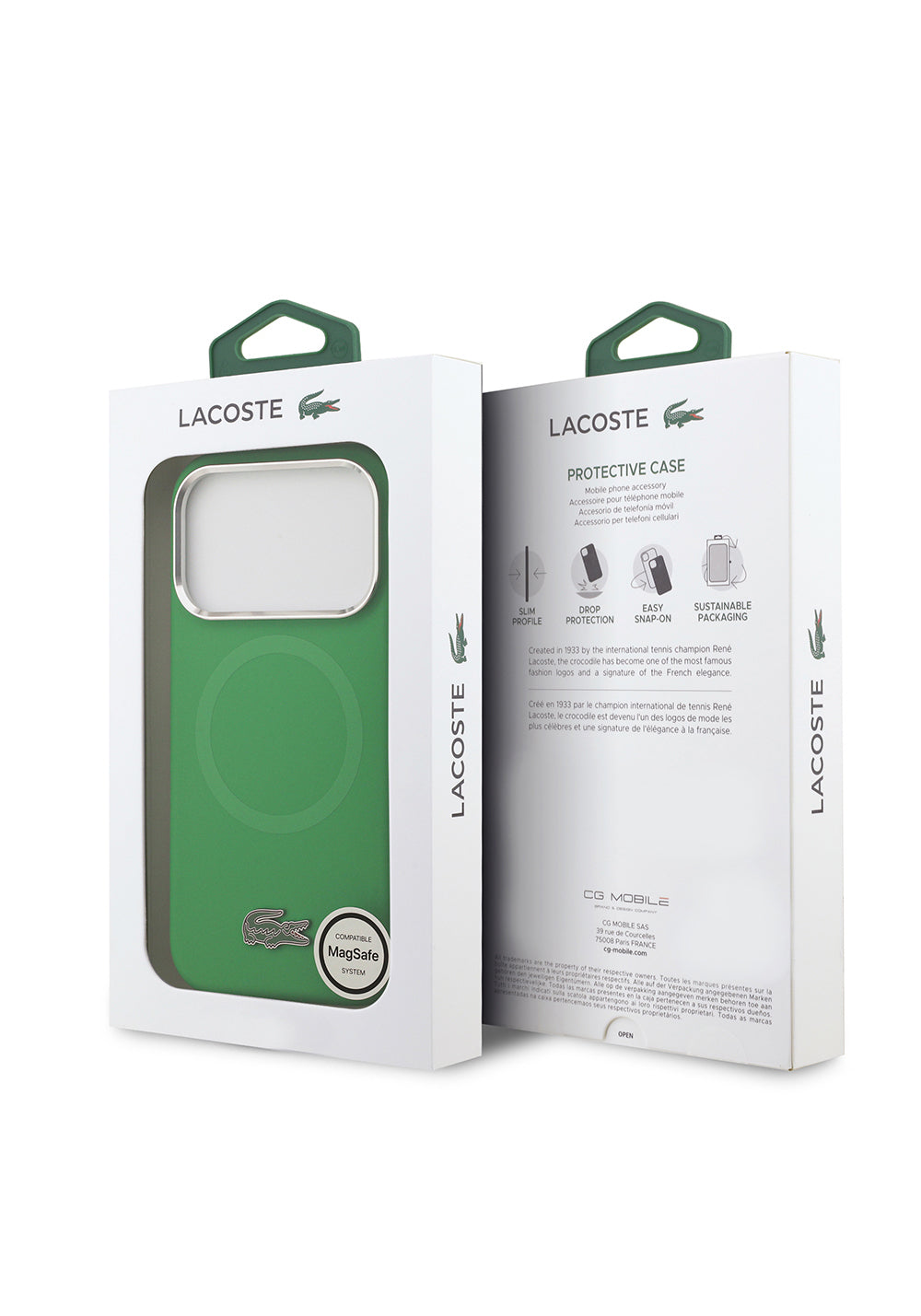 Apple iPhone 17 Pro Kılıf Lacoste Orijinal Lisanslı Manyetik Şarj Uyumlu İkonik Logolu Metal Kamera Çerçeveli Silikon Kapak