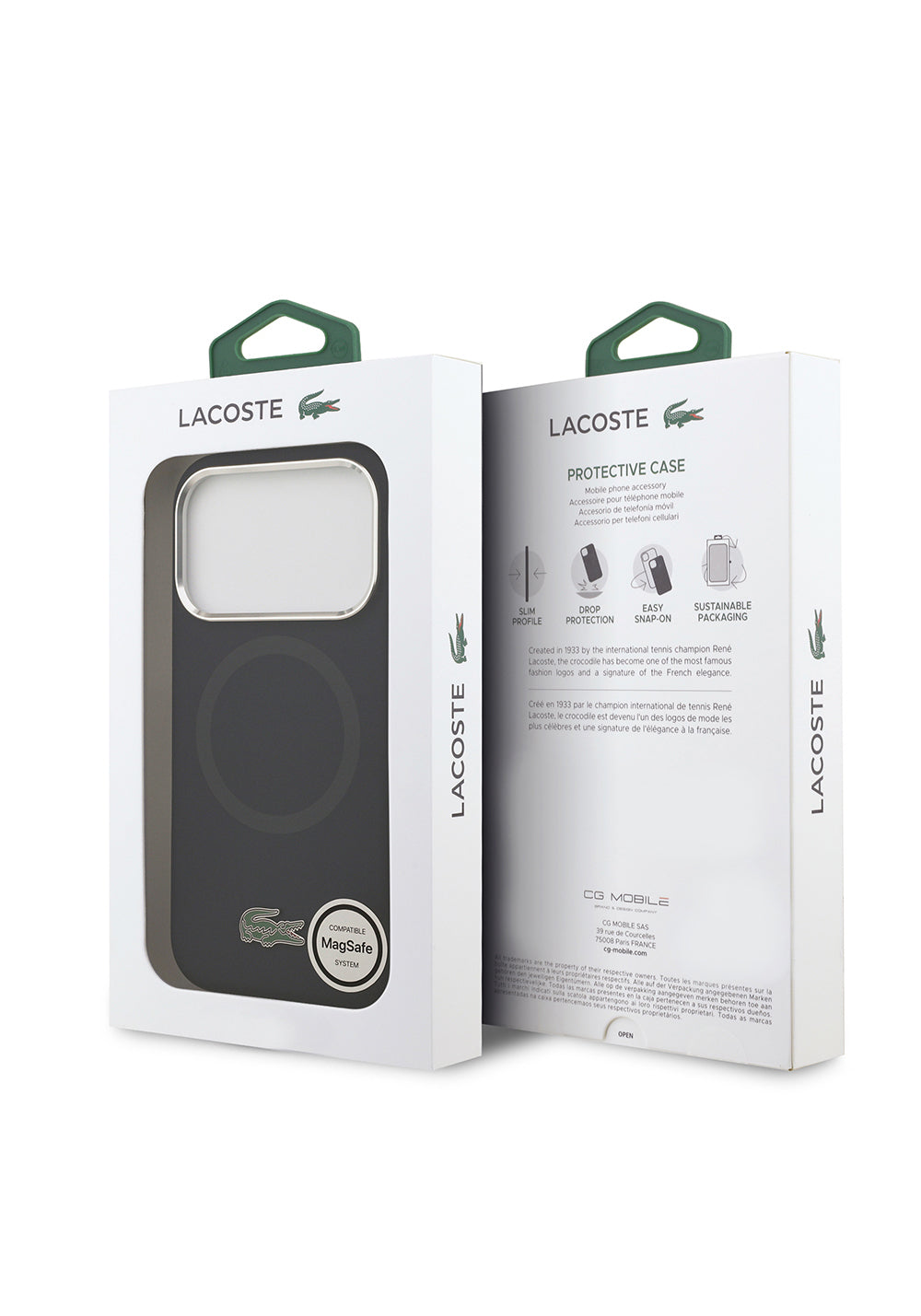 Apple iPhone 17 Pro Kılıf Lacoste Orijinal Lisanslı Manyetik Şarj Uyumlu İkonik Logolu Metal Kamera Çerçeveli Silikon Kapak