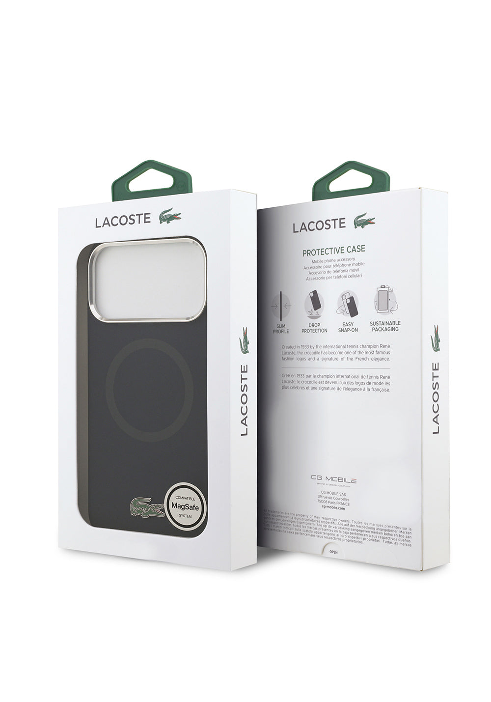 Apple iPhone 17 Pro Max Kılıf Lacoste Orijinal Lisanslı Manyetik Şarj Uyumlu İkonik Logolu Metal Kamera Çerçeveli Silikon Kapak