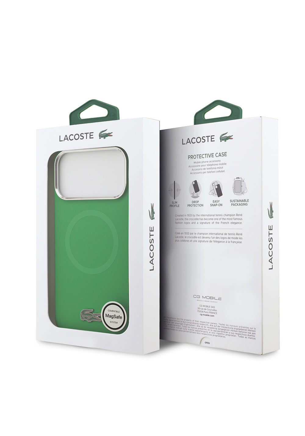 Apple iPhone 17 Pro Max Kılıf Lacoste Orijinal Lisanslı Manyetik Şarj Uyumlu İkonik Logolu Metal Kamera Çerçeveli Silikon Kapak