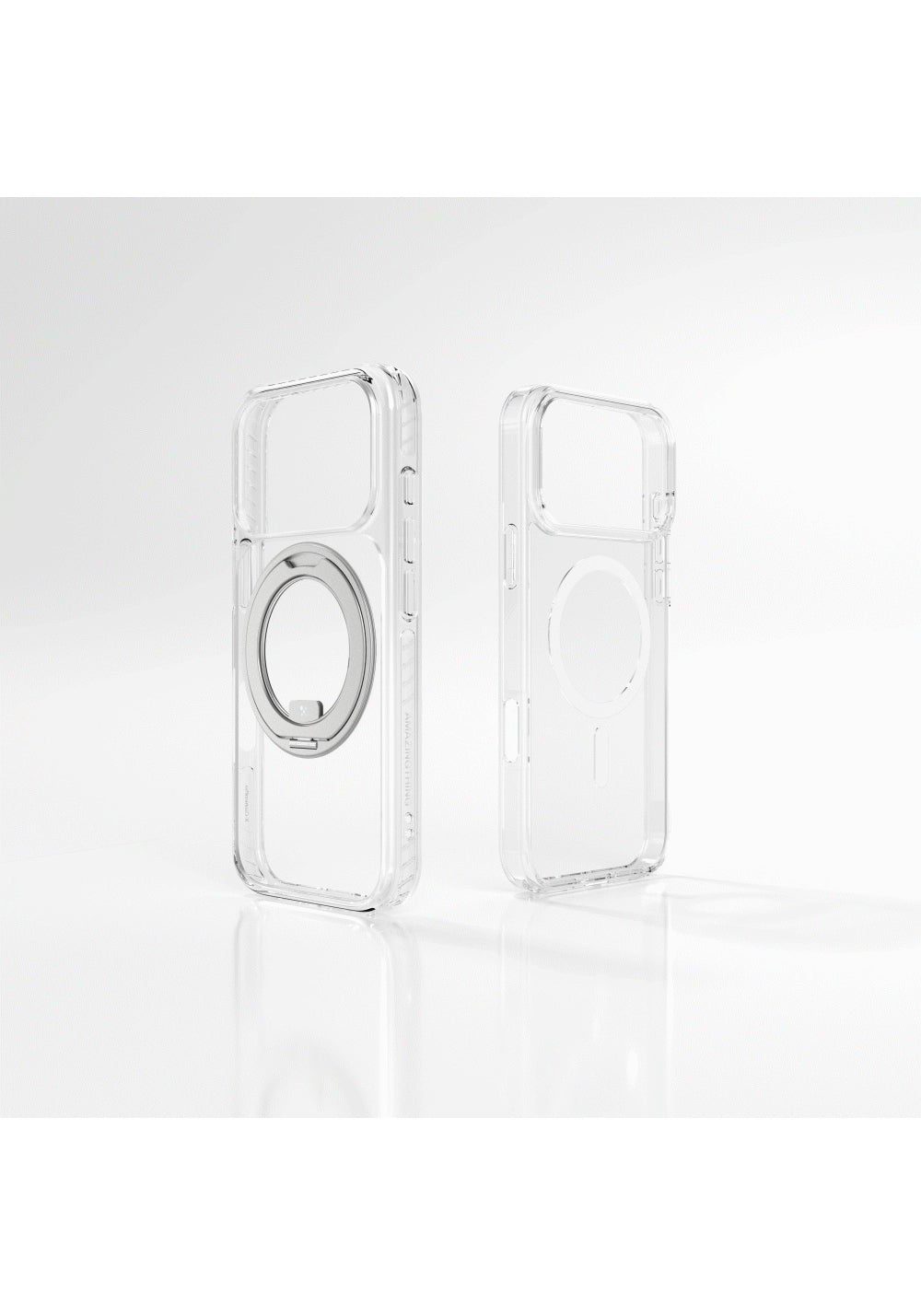 Apple iPhone 17 Pro Kılıf M-Safe Şarj Özellikli Airbag Tasarımlı Standlı AmazingThing Titan Pro MagSpin Kapak