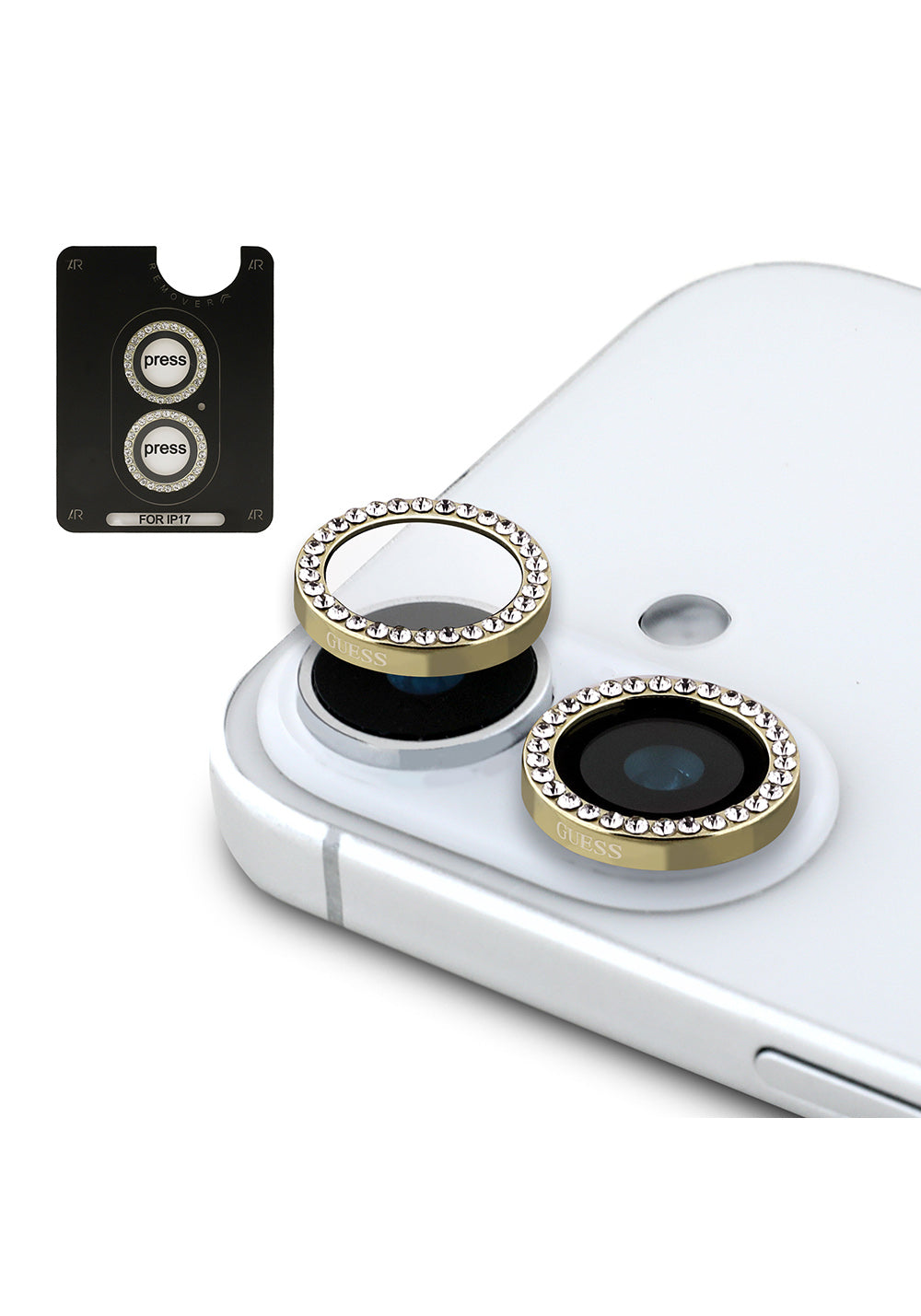 Apple iPhone 17 Guess Orijinal Lisanslı 4G ve Yazı Logolu Kılıf + Ekran Koruyucu + Lens Koruyucu 3in1 Aksesuar Seti