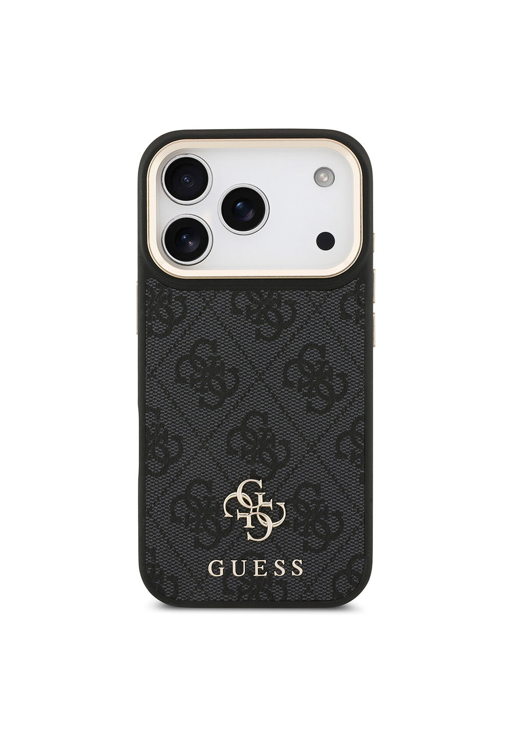 Apple iPhone 17 Pro Guess Orijinal Lisanslı 4G ve Yazı Logolu Kılıf + Ekran Koruyucu + Lens Koruyucu 3in1 Aksesuar Seti