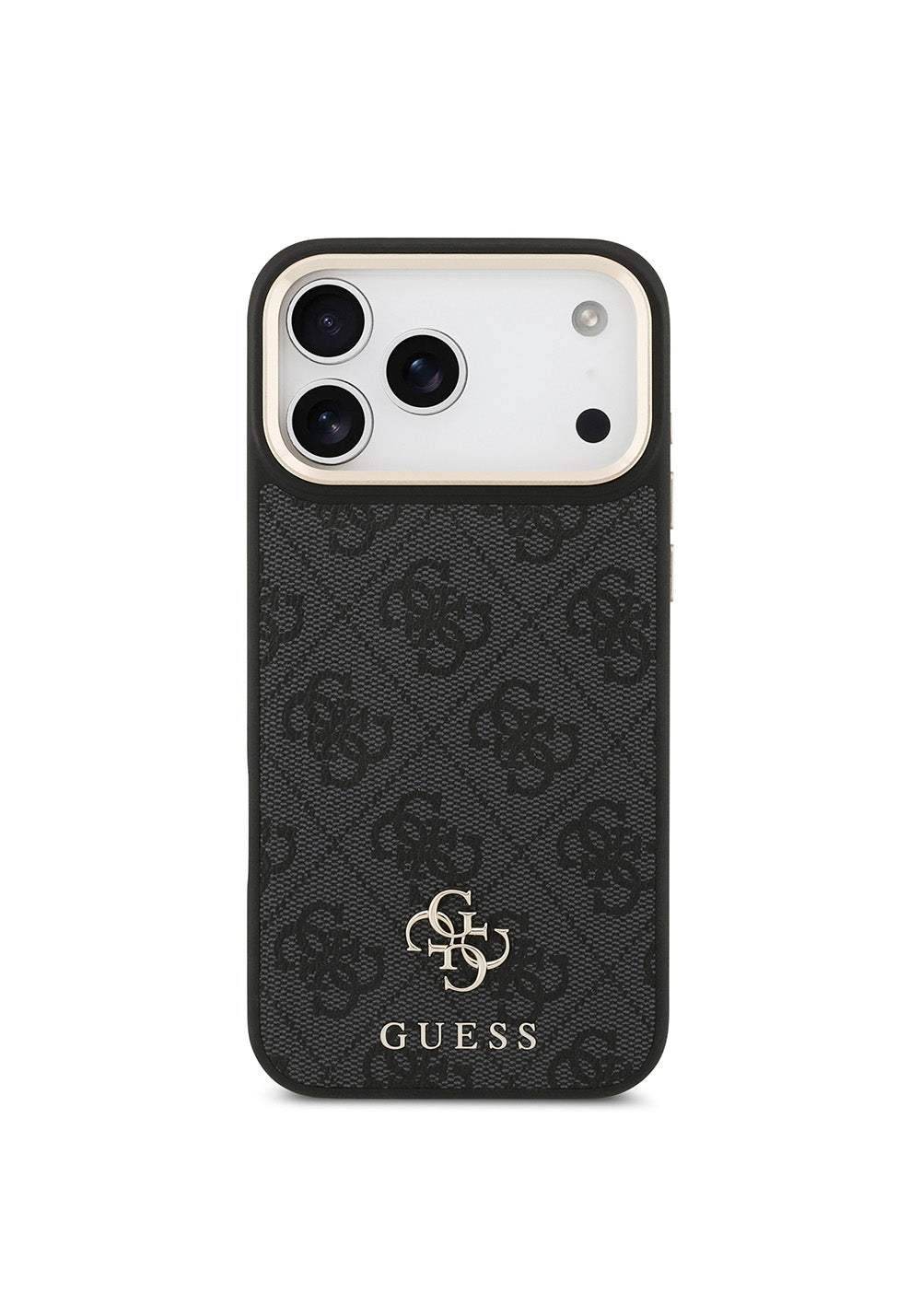 Apple iPhone 17 Pro Max Guess Orijinal Lisanslı 4G ve Yazı Logolu Kılıf + Ekran Koruyucu + Lens Koruyucu 3in1 Aksesuar Seti