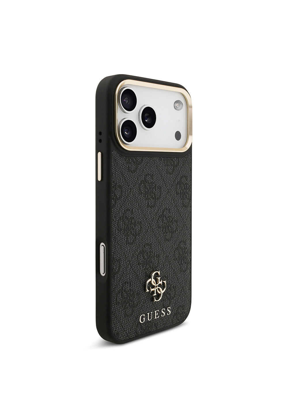 Apple iPhone 17 Pro Max Guess Orijinal Lisanslı 4G ve Yazı Logolu Kılıf + Ekran Koruyucu + Lens Koruyucu 3in1 Aksesuar Seti