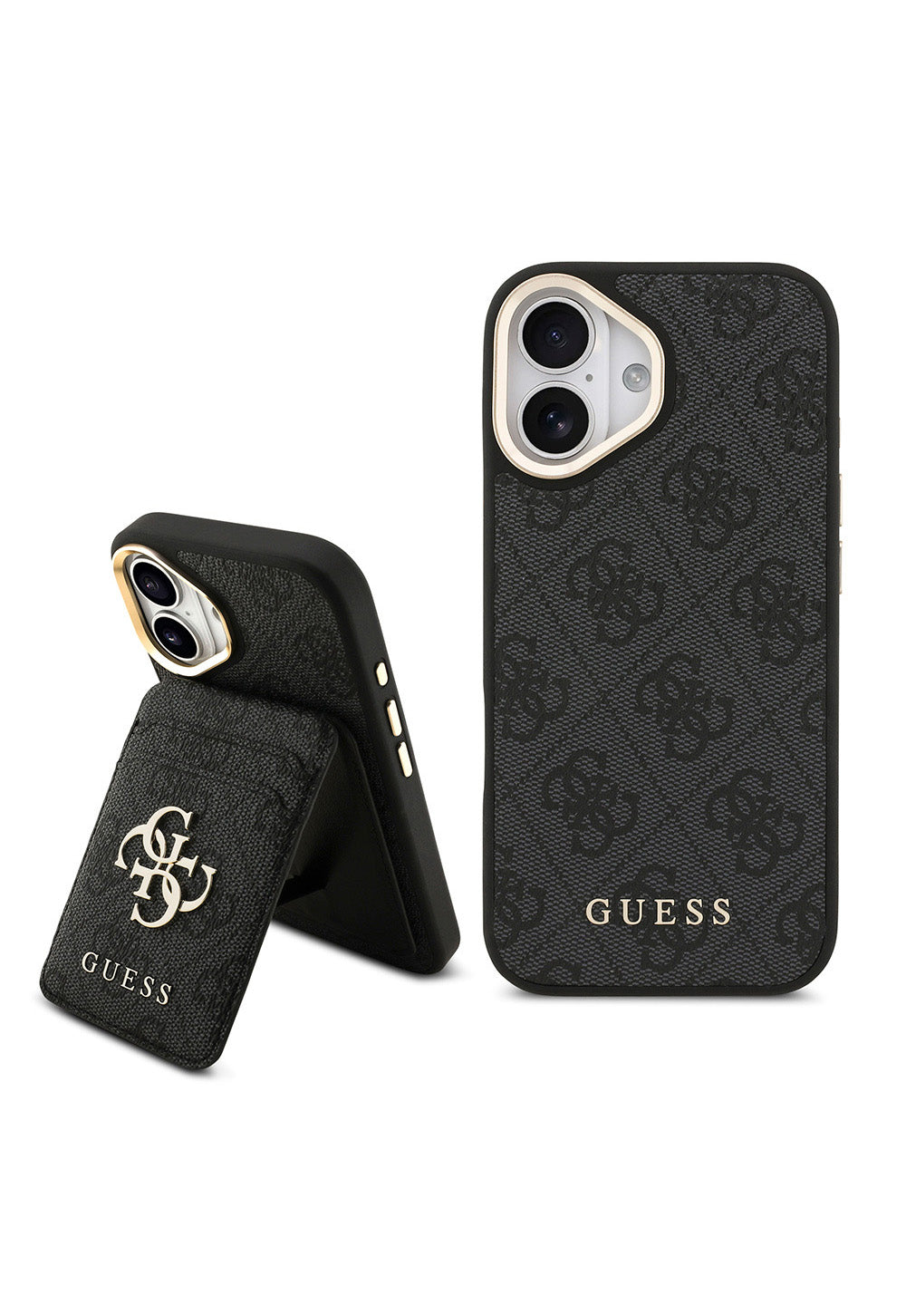 Apple iPhone 17 Kılıf Guess Orijinal Lisanslı Manyetik Şarj Uyumlu 4G Metal Büyük Logolu Kartlıklı Kapak