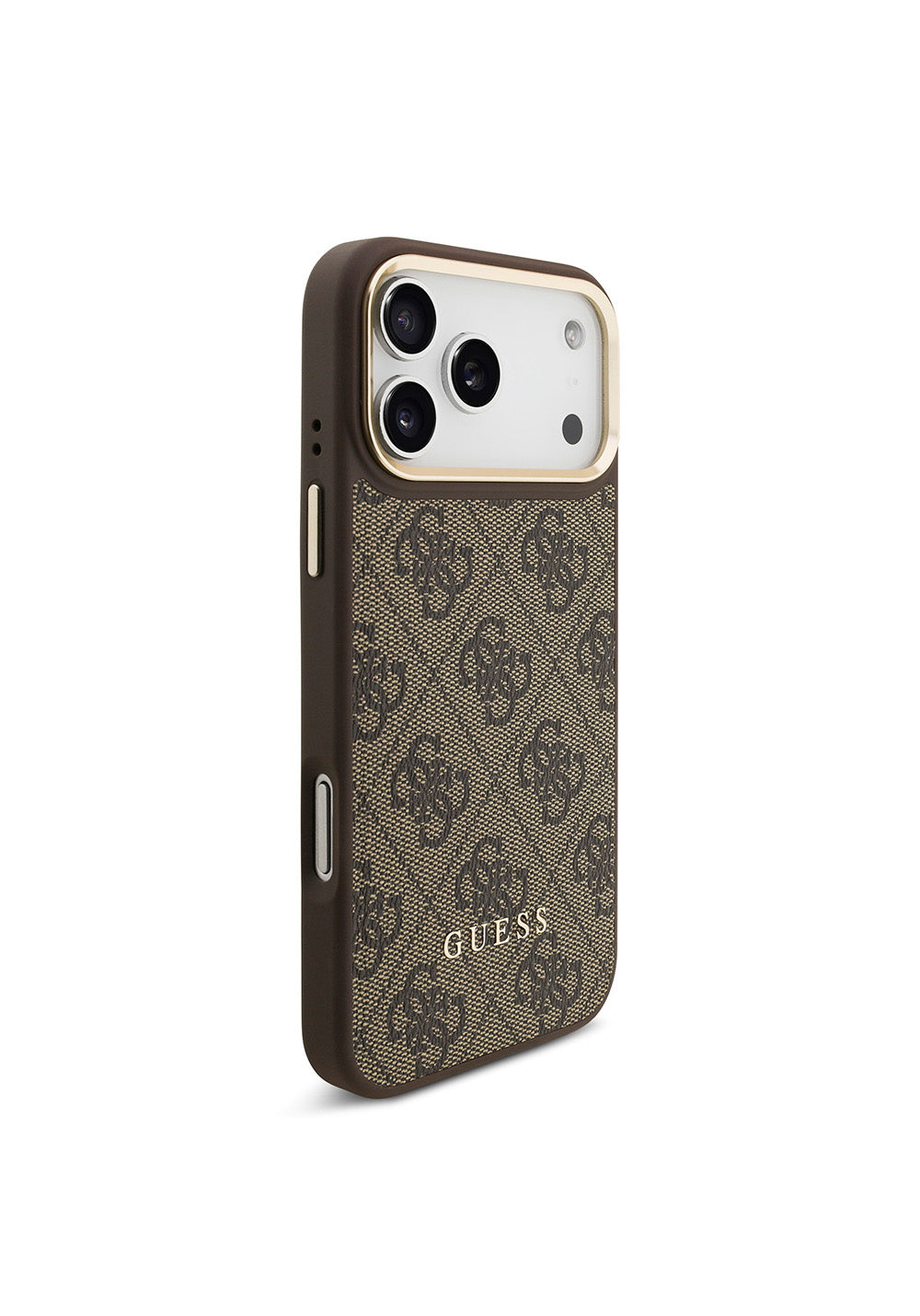 Apple iPhone 17 Pro Max Kılıf Guess Orijinal Lisanslı Manyetik Şarj Uyumlu 4G Metal Büyük Logolu Kartlıklı Kapak