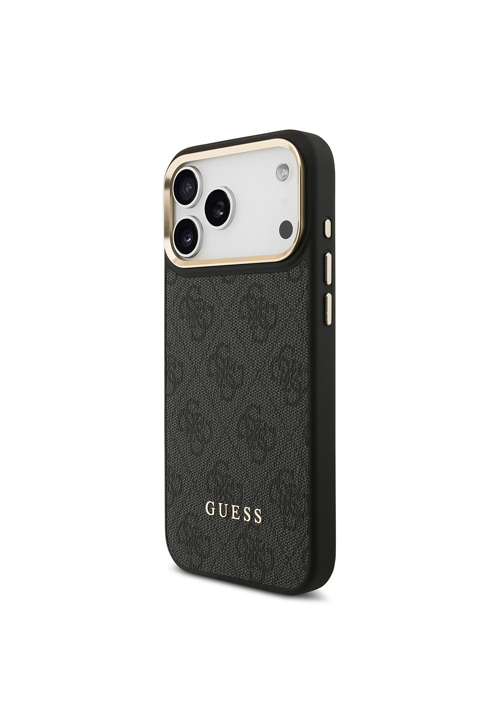 Apple iPhone 17 Pro Max Kılıf Guess Orijinal Lisanslı Manyetik Şarj Uyumlu 4G Metal Büyük Logolu Kartlıklı Kapak