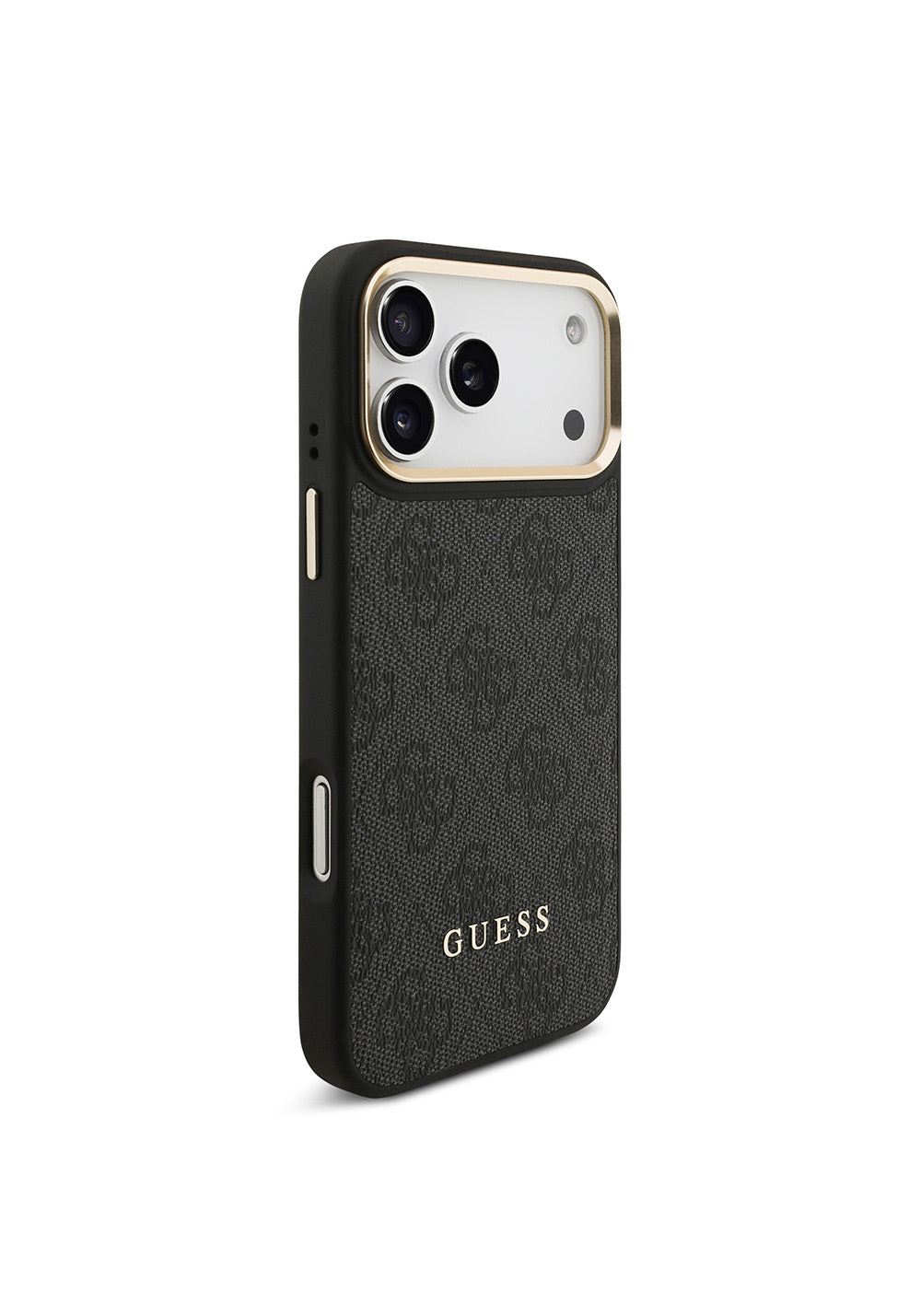 Apple iPhone 17 Pro Max Kılıf Guess Orijinal Lisanslı Manyetik Şarj Uyumlu 4G Metal Büyük Logolu Kartlıklı Kapak