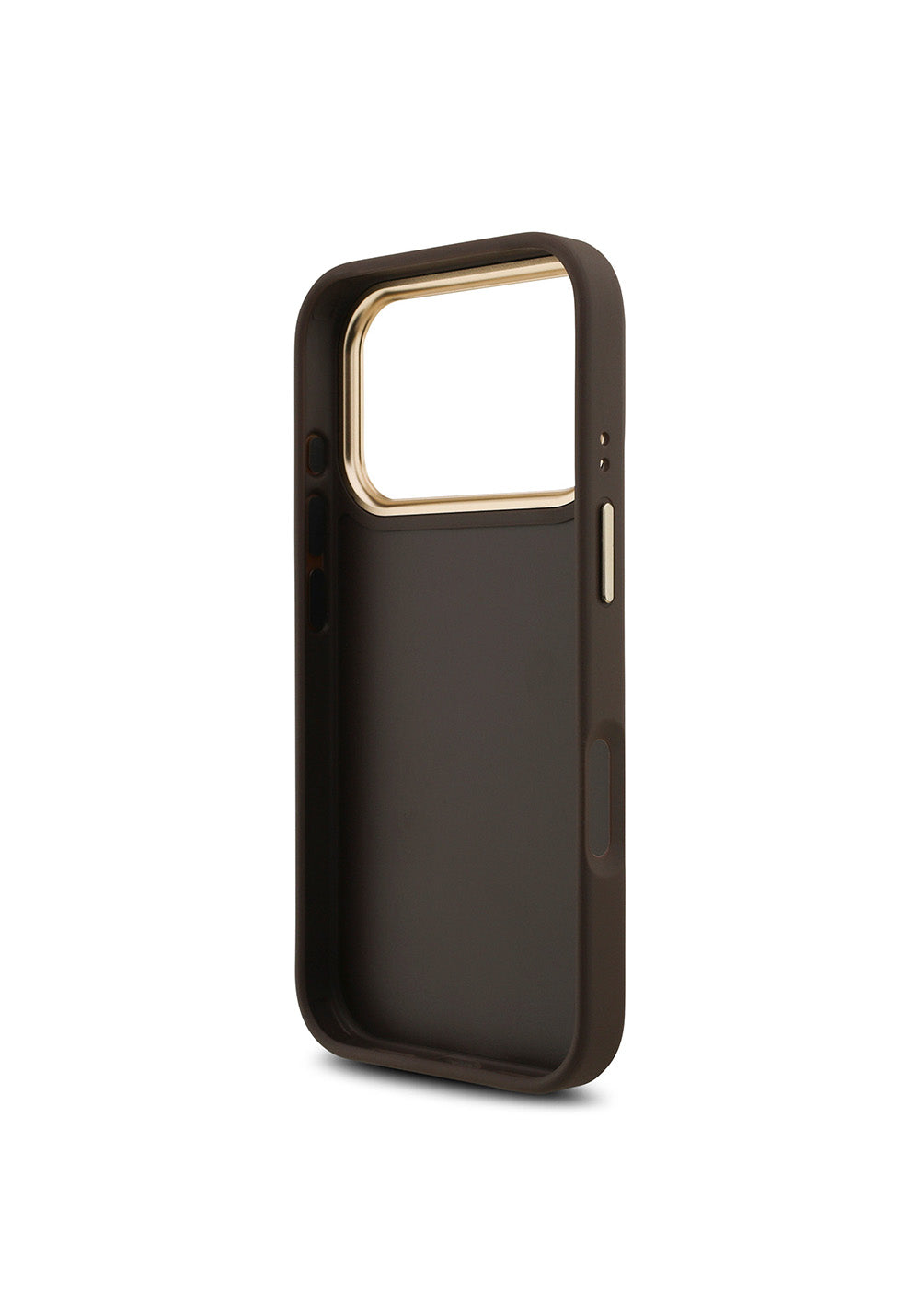 Apple iPhone 17 Pro Kılıf Guess Orijinal Lisanslı Gold Metal Kamera Çerçeveli 4G Desenli Metal Büyük 4G ve Yazı Logolu Kapak
