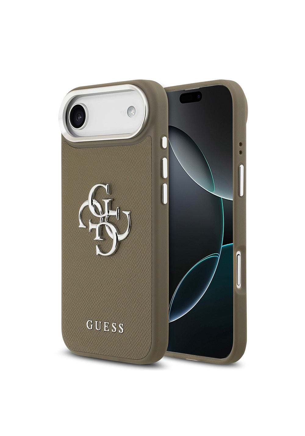 Apple iPhone 17 Air Kılıf Guess Orijinal Lisanslı Grained 4G Metal Büyük Logolu Kapak