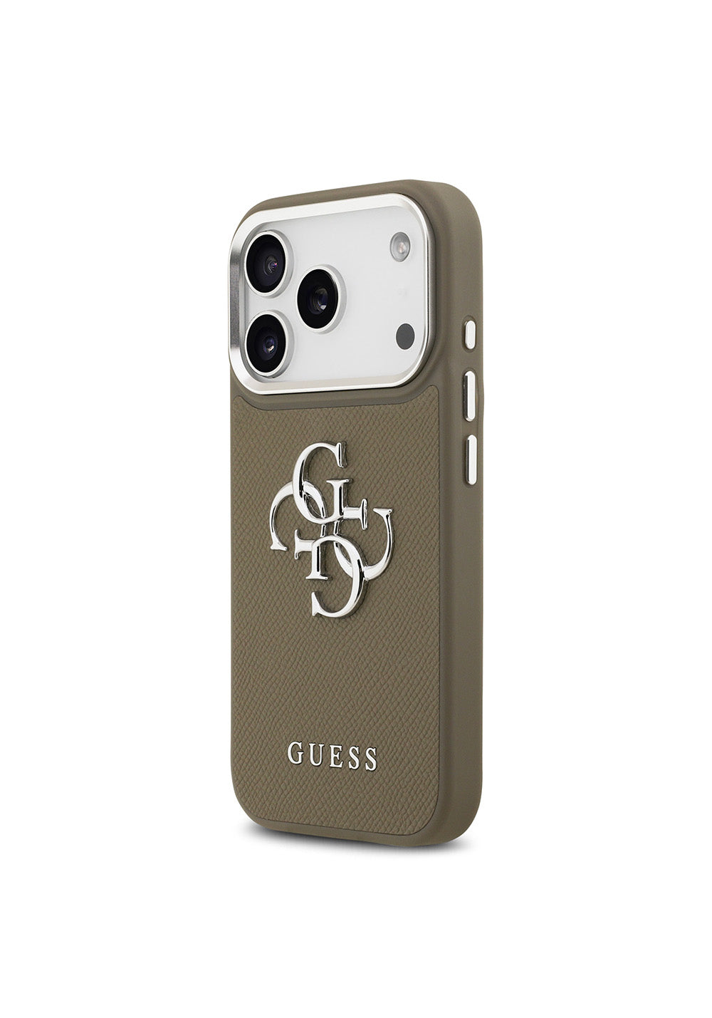 Apple iPhone 17 Pro Kılıf Guess Orijinal Lisanslı Grained 4G Metal Büyük Logolu Kapak