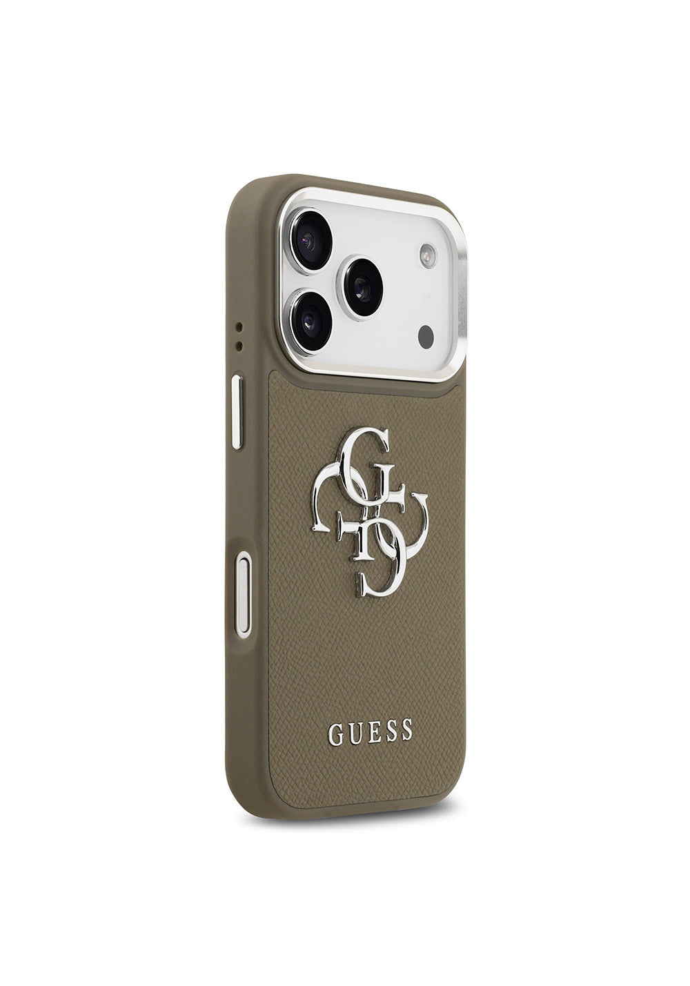 Apple iPhone 17 Pro Kılıf Guess Orijinal Lisanslı Grained 4G Metal Büyük Logolu Kapak
