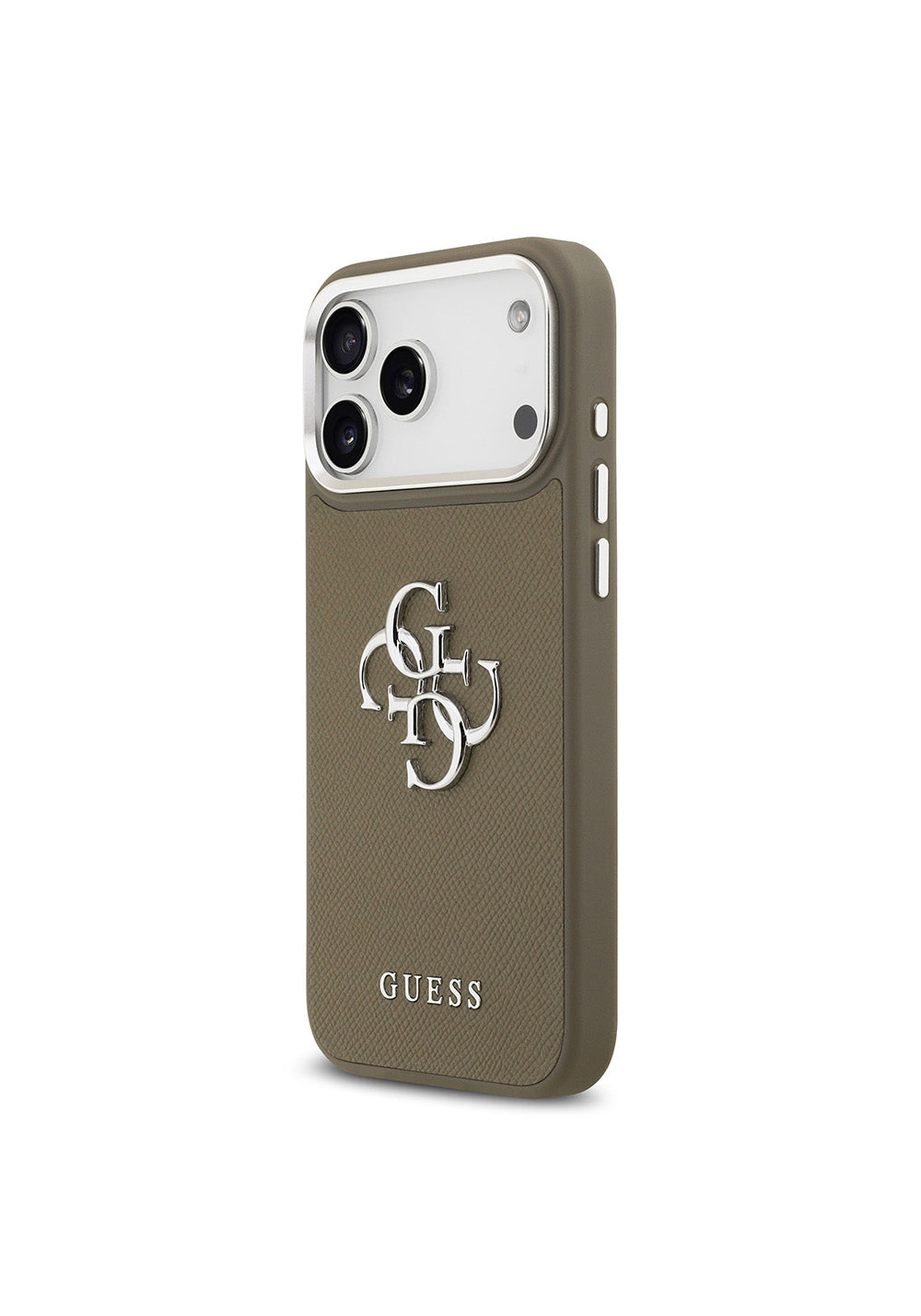 Apple iPhone 17 Pro Max Kılıf Guess Orijinal Lisanslı Grained 4G Metal Büyük Logolu Kapak