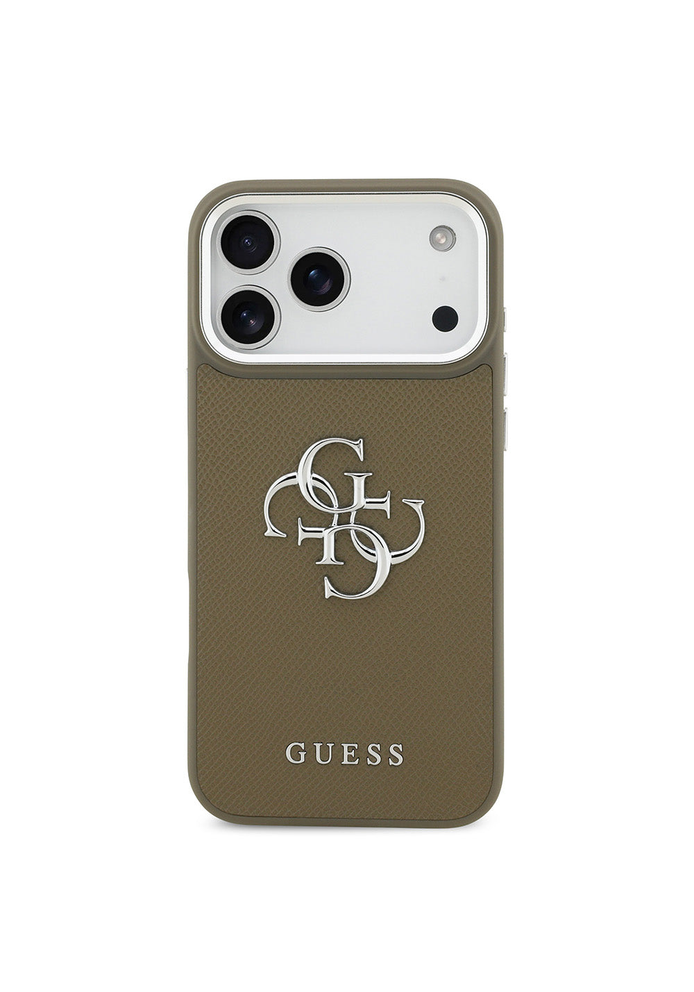 Apple iPhone 17 Pro Max Kılıf Guess Orijinal Lisanslı Grained 4G Metal Büyük Logolu Kapak