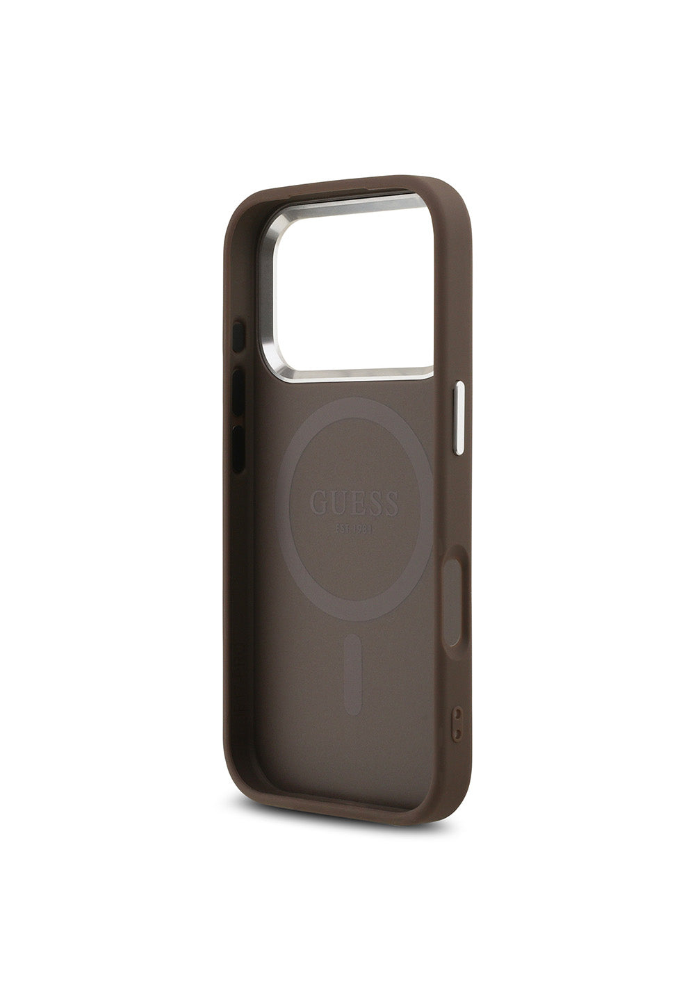 Apple iPhone 17 Pro Max Kılıf Guess Orijinal Lisanslı Manyetik Şarj Uyumlu 4G Klasik Yazı Logolu Kapak