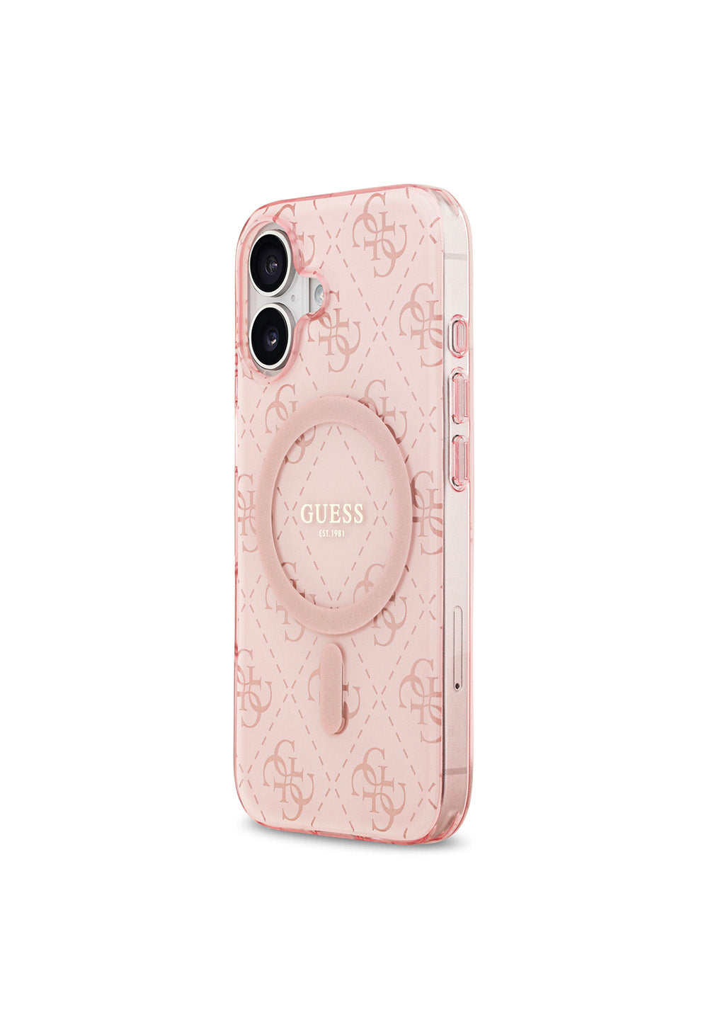 Apple iPhone 17 Kılıf Guess Orijinal Lisanslı Manyetik Şarj Uyumlu IML Baskılı Klasik Logolu 4G Desenli Kapak