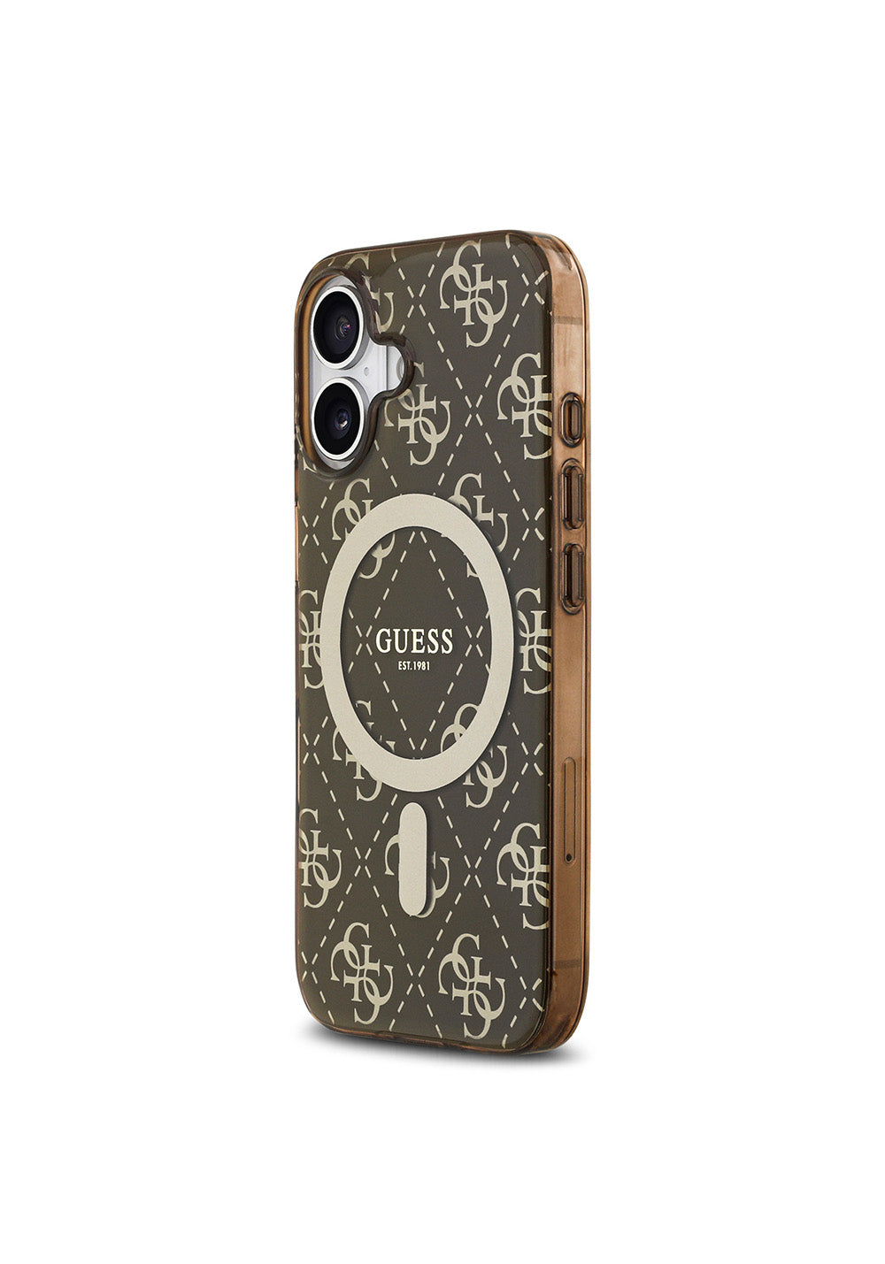 Apple iPhone 17 Kılıf Guess Orijinal Lisanslı Manyetik Şarj Uyumlu IML Baskılı Klasik Logolu 4G Desenli Kapak
