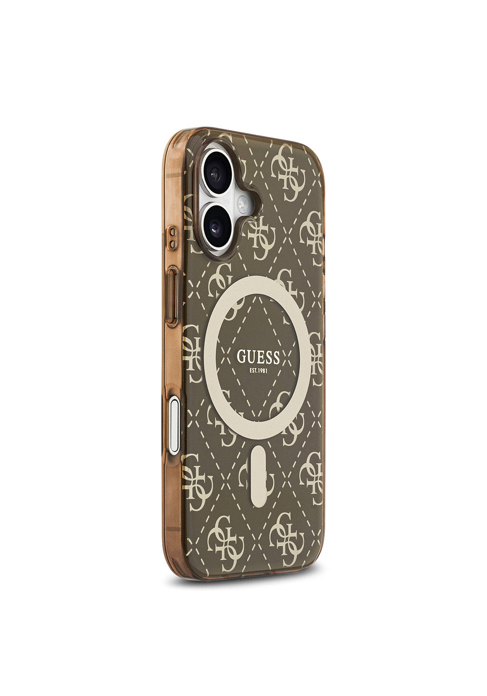 Apple iPhone 17 Kılıf Guess Orijinal Lisanslı Manyetik Şarj Uyumlu IML Baskılı Klasik Logolu 4G Desenli Kapak