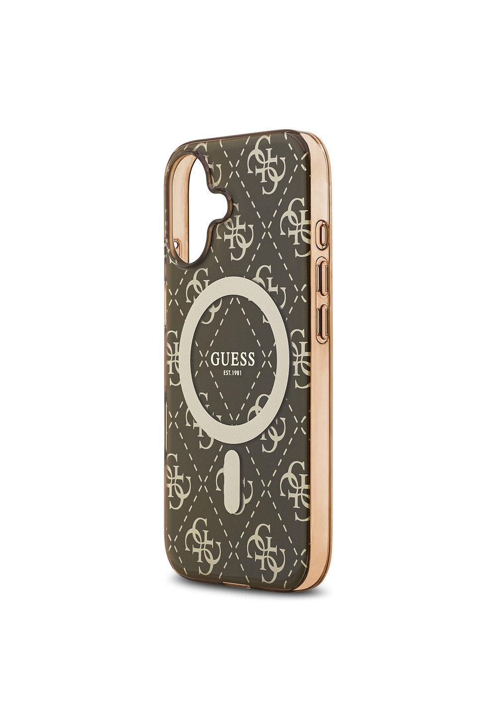 Apple iPhone 17 Kılıf Guess Orijinal Lisanslı Manyetik Şarj Uyumlu IML Baskılı Klasik Logolu 4G Desenli Kapak