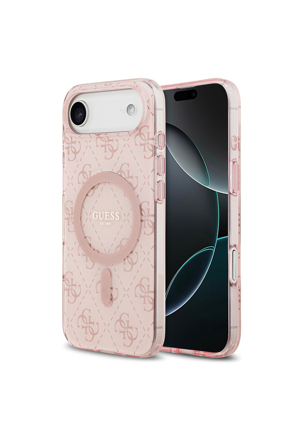 Apple iPhone 17 Air Kılıf Guess Orijinal Lisanslı Manyetik Şarj Uyumlu IML Baskılı Klasik Logolu 4G Desenli Kapak