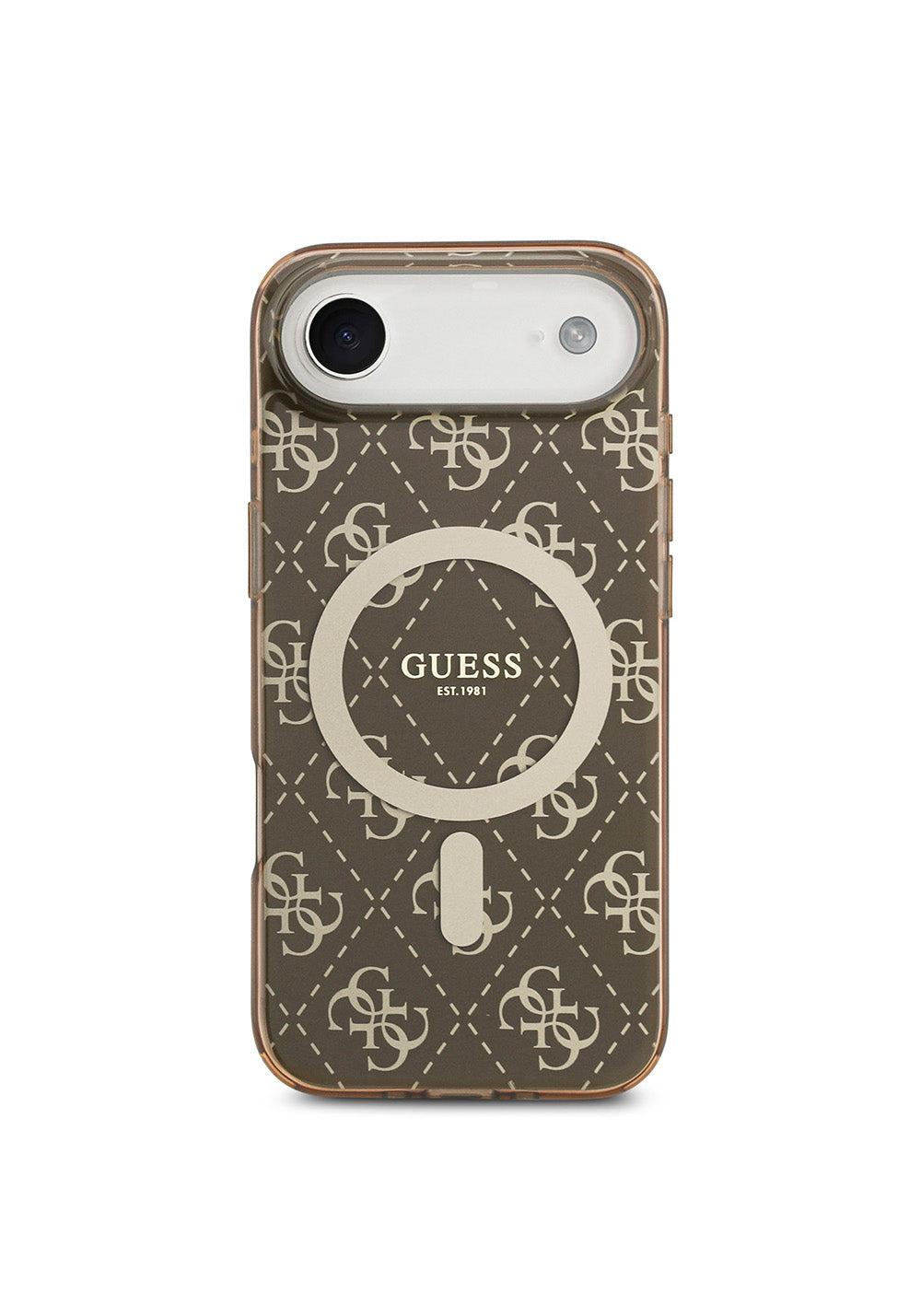 Apple iPhone 17 Air Kılıf Guess Orijinal Lisanslı Manyetik Şarj Uyumlu IML Baskılı Klasik Logolu 4G Desenli Kapak