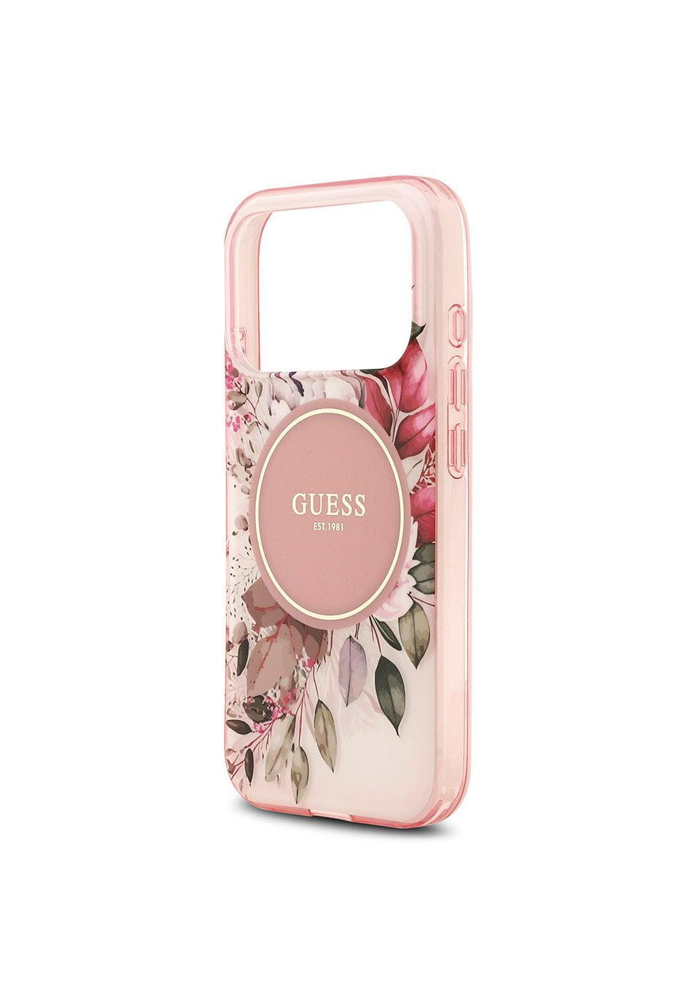 Apple iPhone 17 Pro Kılıf Guess Orijinal Lisanslı Manyetik Şarj Uyumlu Flower Tonal Circle Kapak
